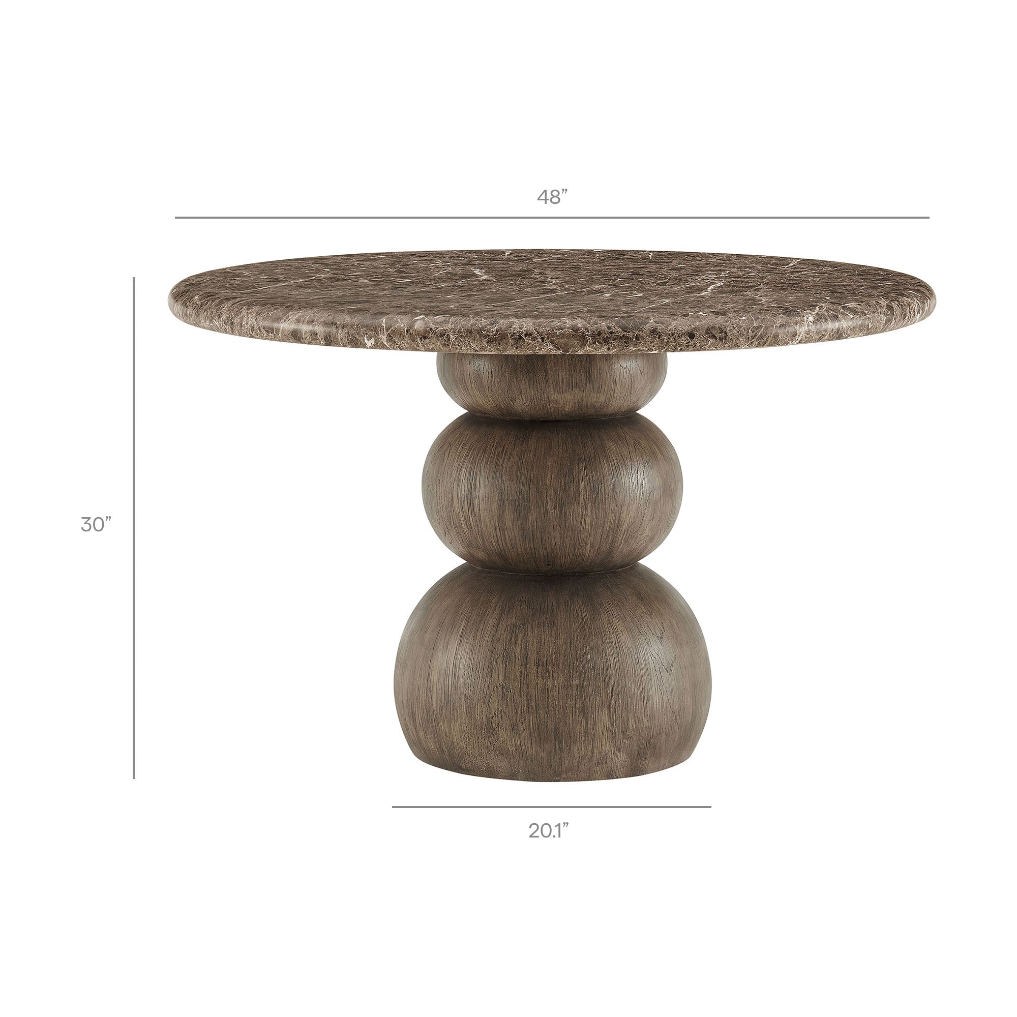 Modway EEI-7624 Pietra Indoor Outdoor Patio Round Dining Table