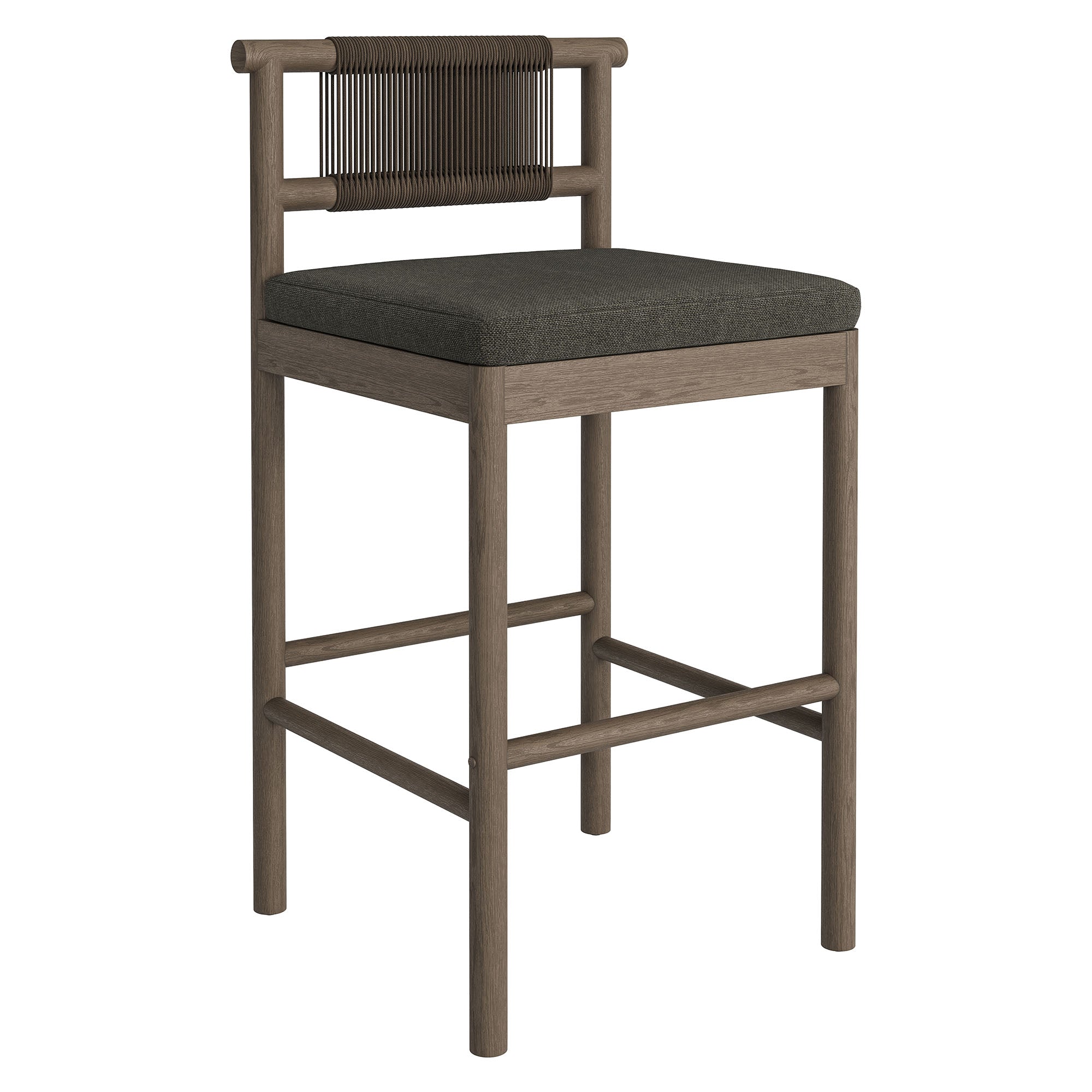Modway EEI-7626 Eleni Outdoor Patio Teak Wood Bar Stools Set of 2