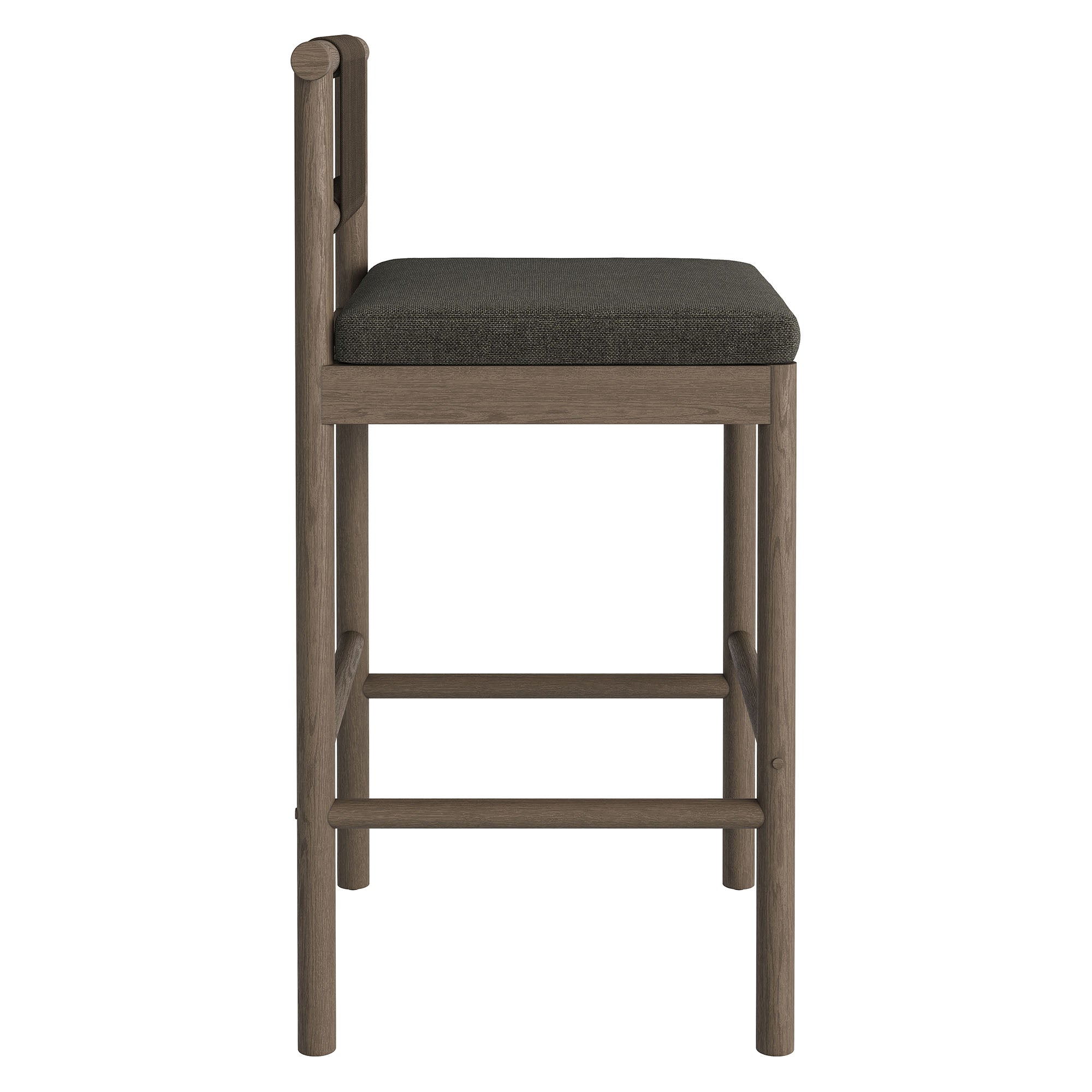 Modway EEI-7626 Eleni Outdoor Patio Teak Wood Bar Stools Set of 2