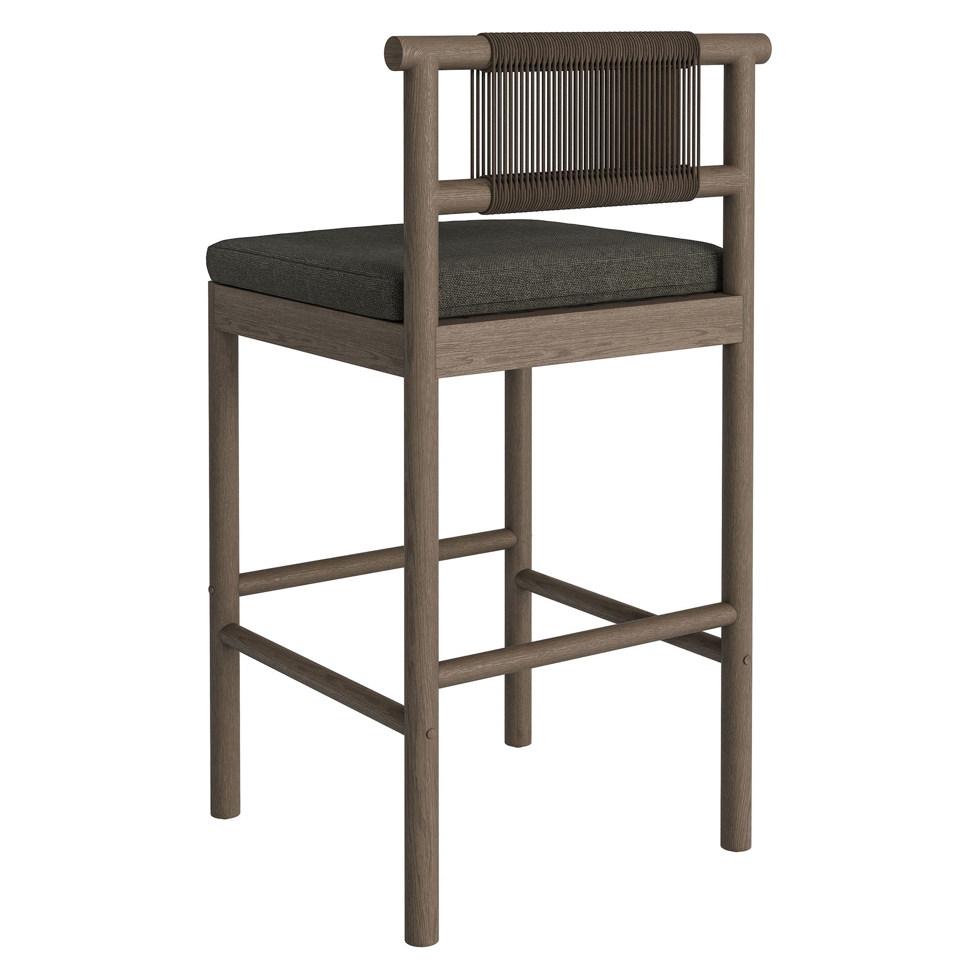 Modway EEI-7626 Eleni Outdoor Patio Teak Wood Bar Stools Set of 2