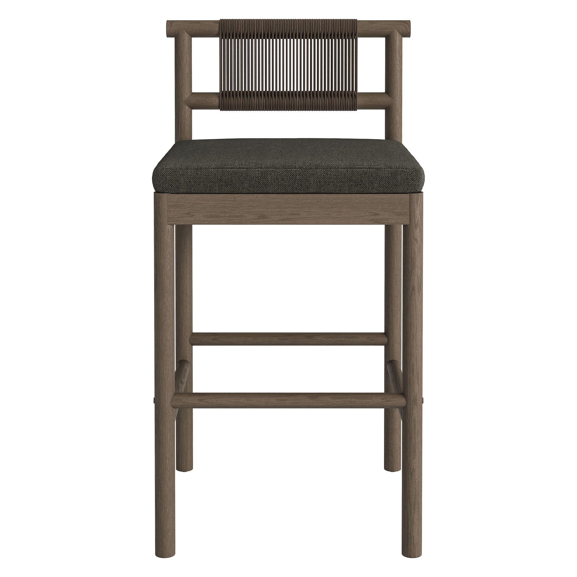 Modway EEI-7626 Eleni Outdoor Patio Teak Wood Bar Stools Set of 2