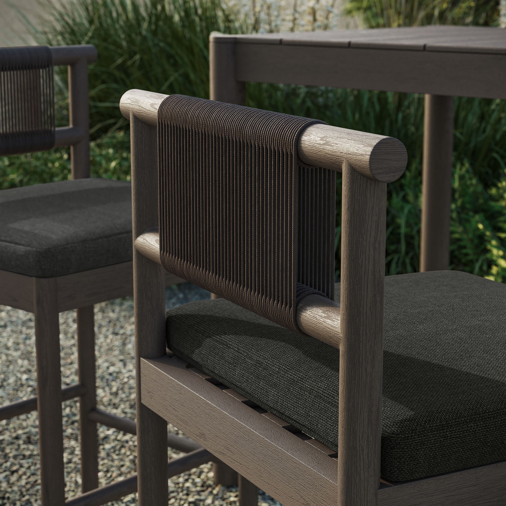 Modway EEI-7626 Eleni Outdoor Patio Teak Wood Bar Stools Set of 2