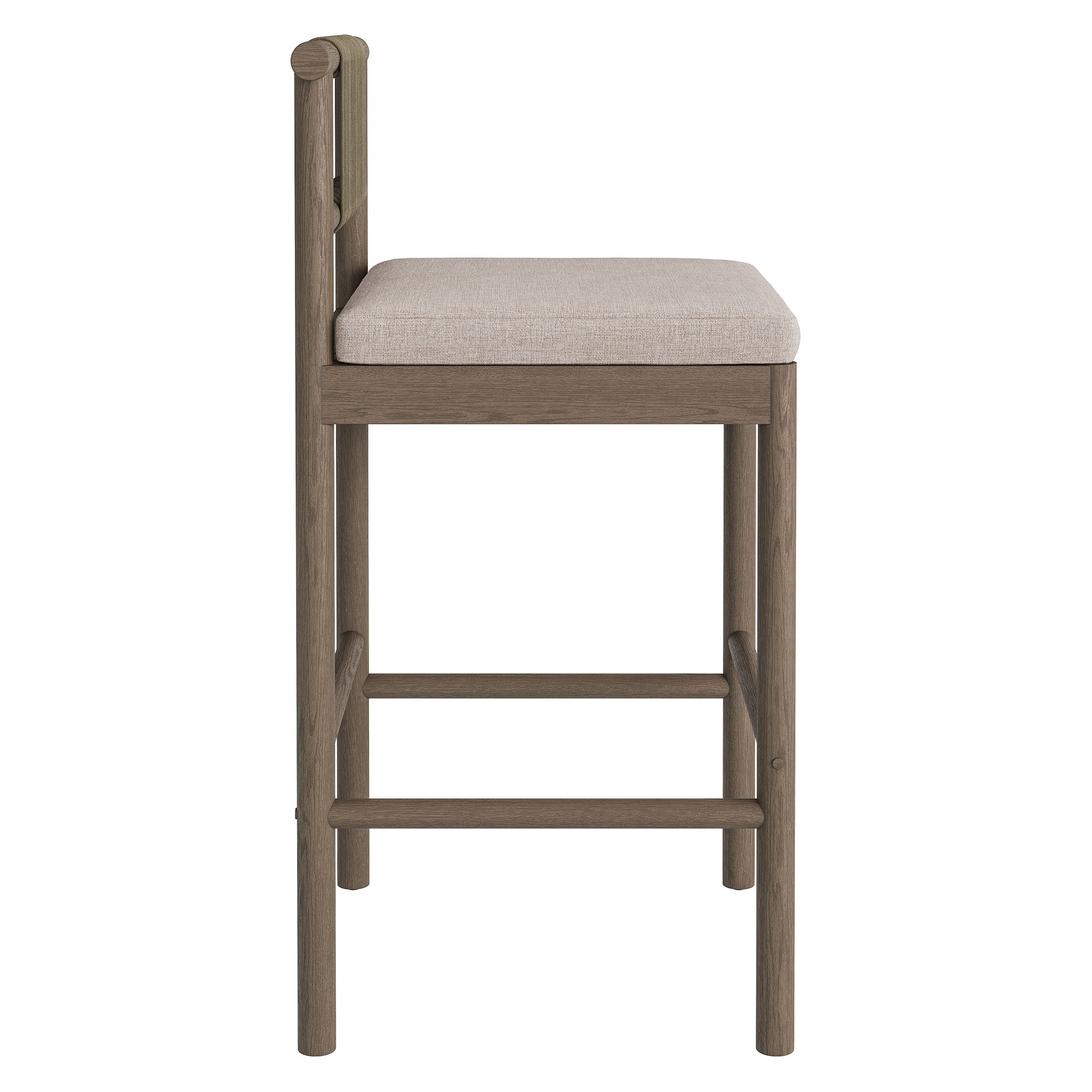 Modway EEI-7626 Eleni Outdoor Patio Teak Wood Bar Stools Set of 2