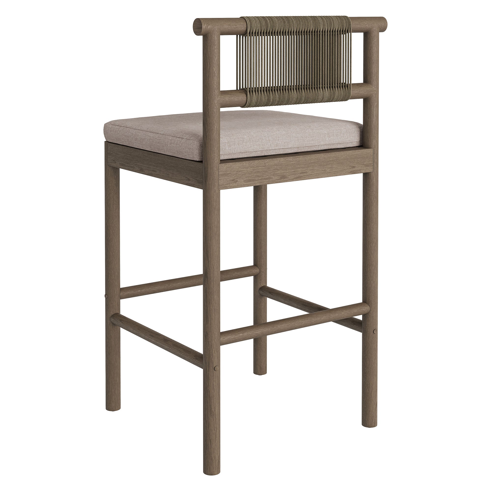 Modway EEI-7626 Eleni Outdoor Patio Teak Wood Bar Stools Set of 2