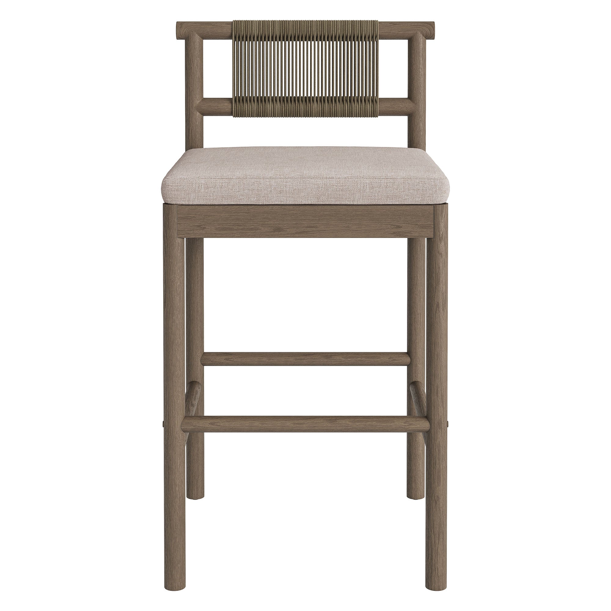 Modway EEI-7626 Eleni Outdoor Patio Teak Wood Bar Stools Set of 2