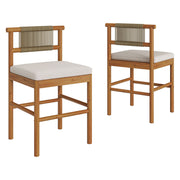 Modway EEI-7627 Eleni Outdoor Patio Teak Wood Counter Stools Set of 2