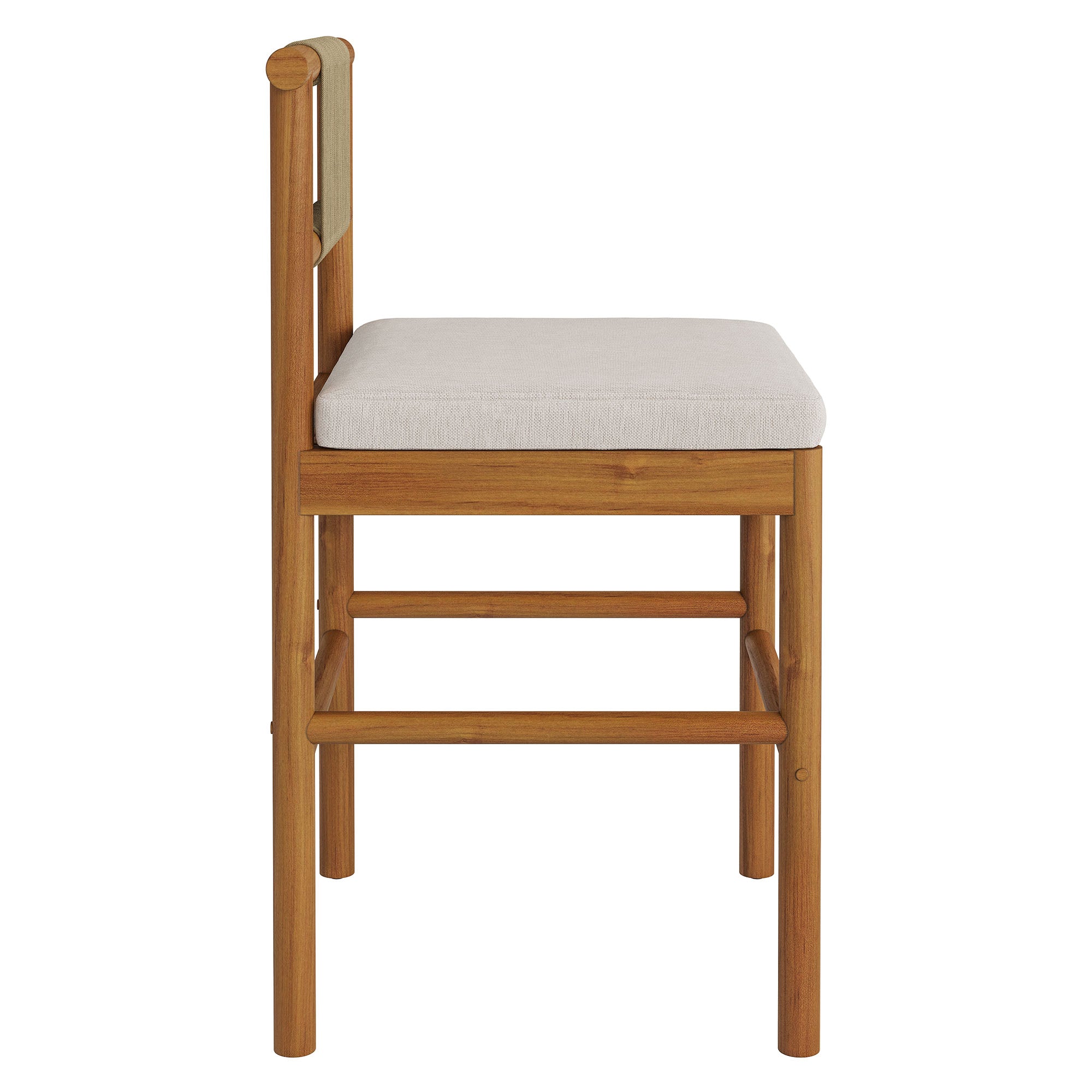 Modway EEI-7627 Eleni Outdoor Patio Teak Wood Counter Stools Set of 2