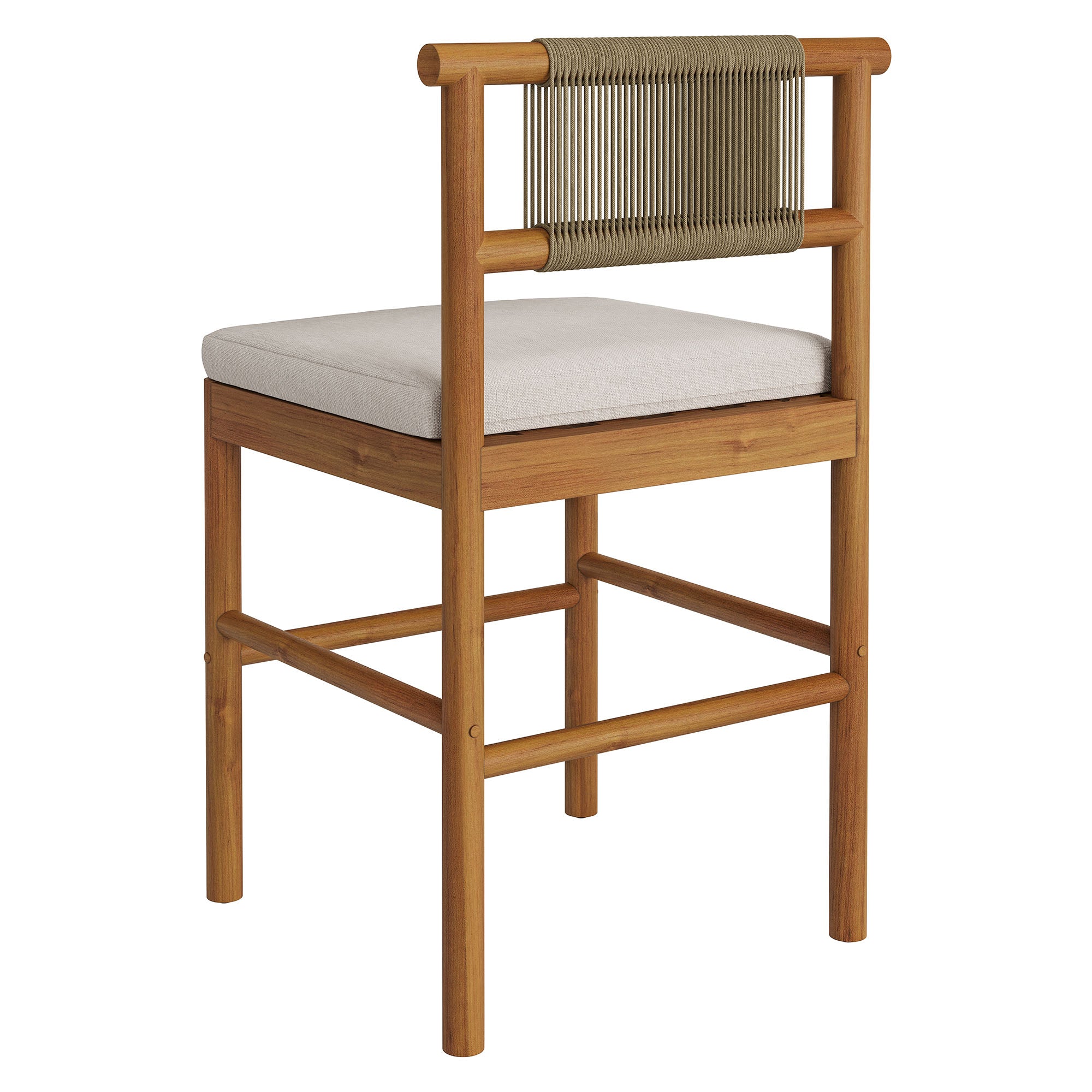 Modway EEI-7627 Eleni Outdoor Patio Teak Wood Counter Stools Set of 2