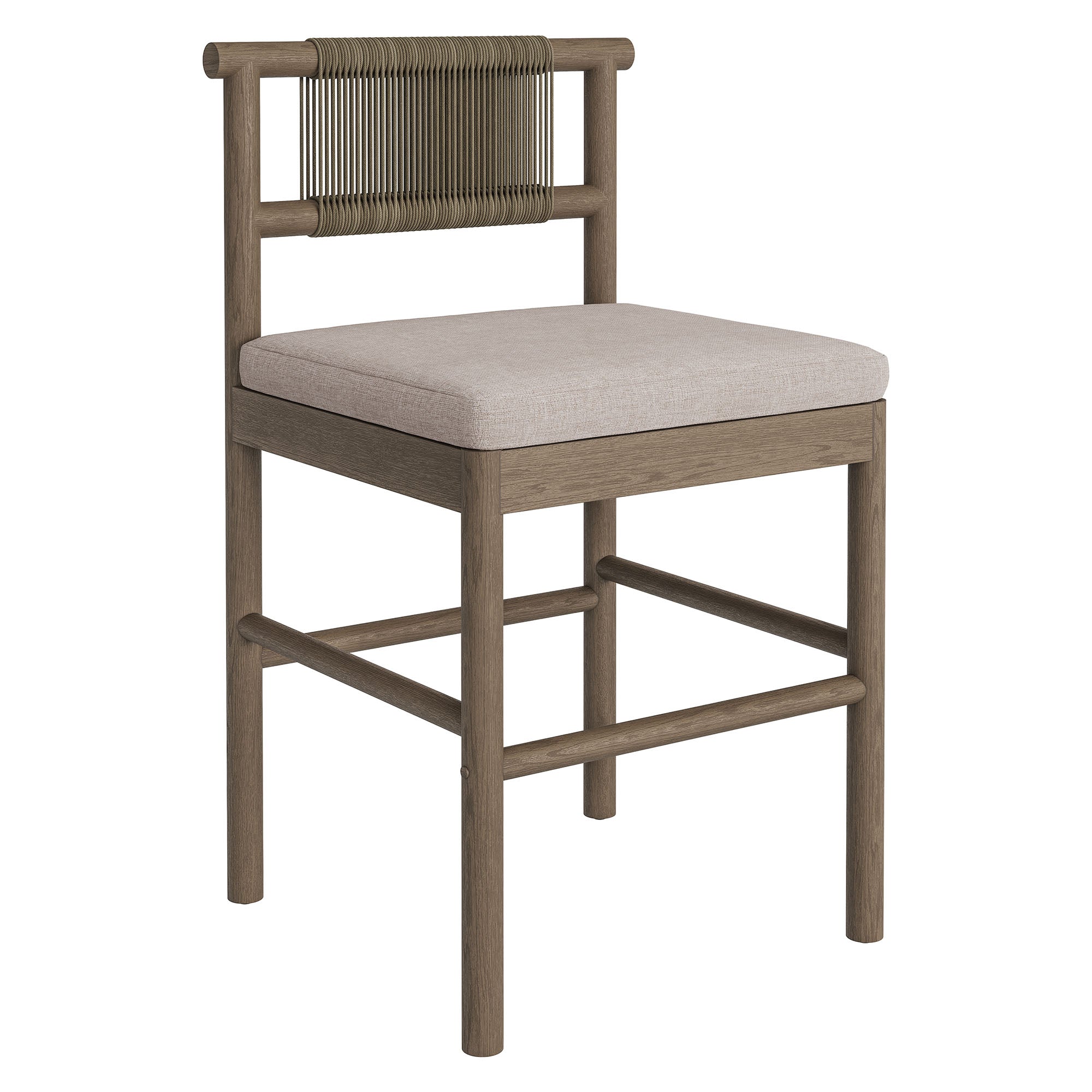 Modway EEI-7627 Eleni Outdoor Patio Teak Wood Counter Stools Set of 2