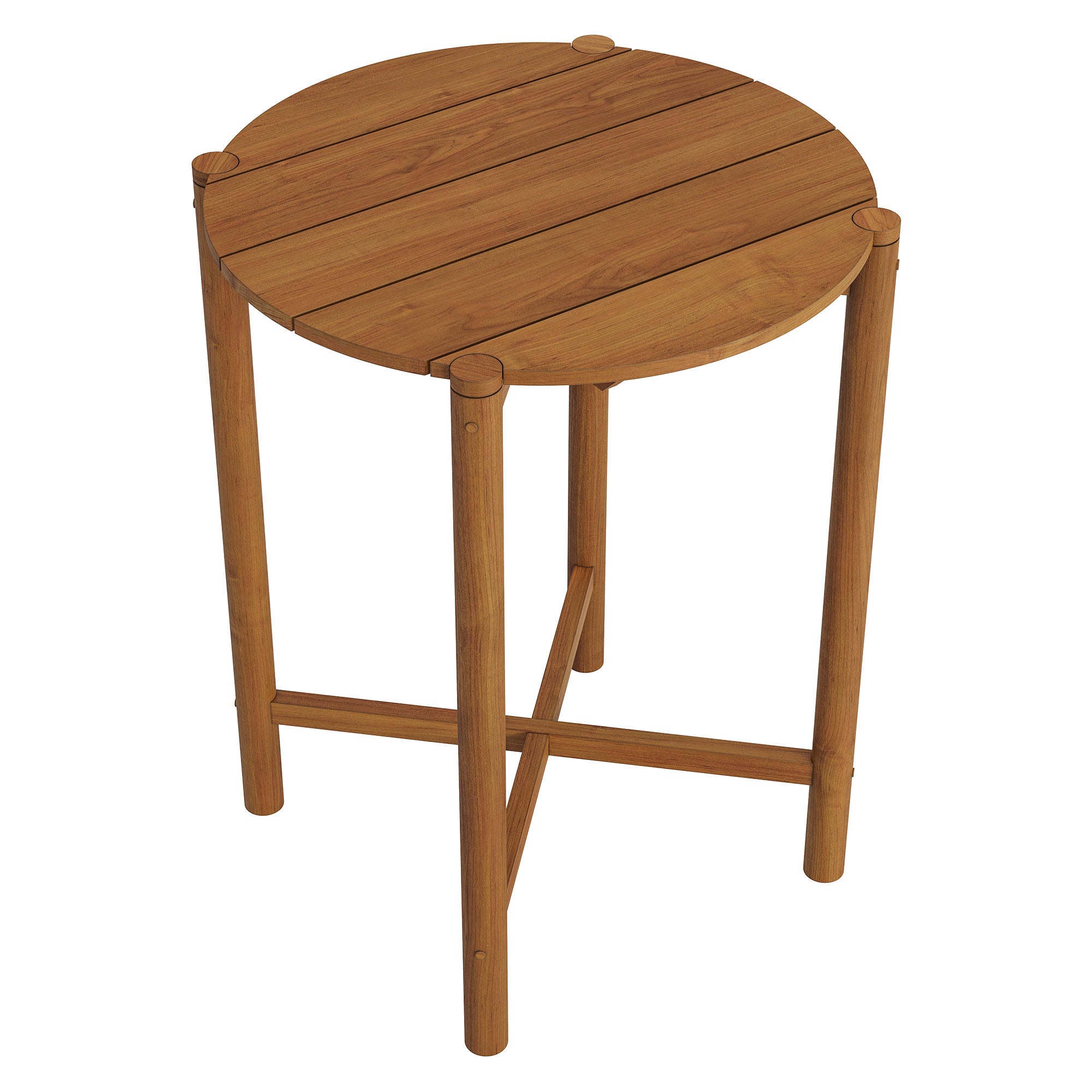 Modway EEI-7628 Eleni Round 35 Inch Outdoor Patio Teak Wood Round Bar Table