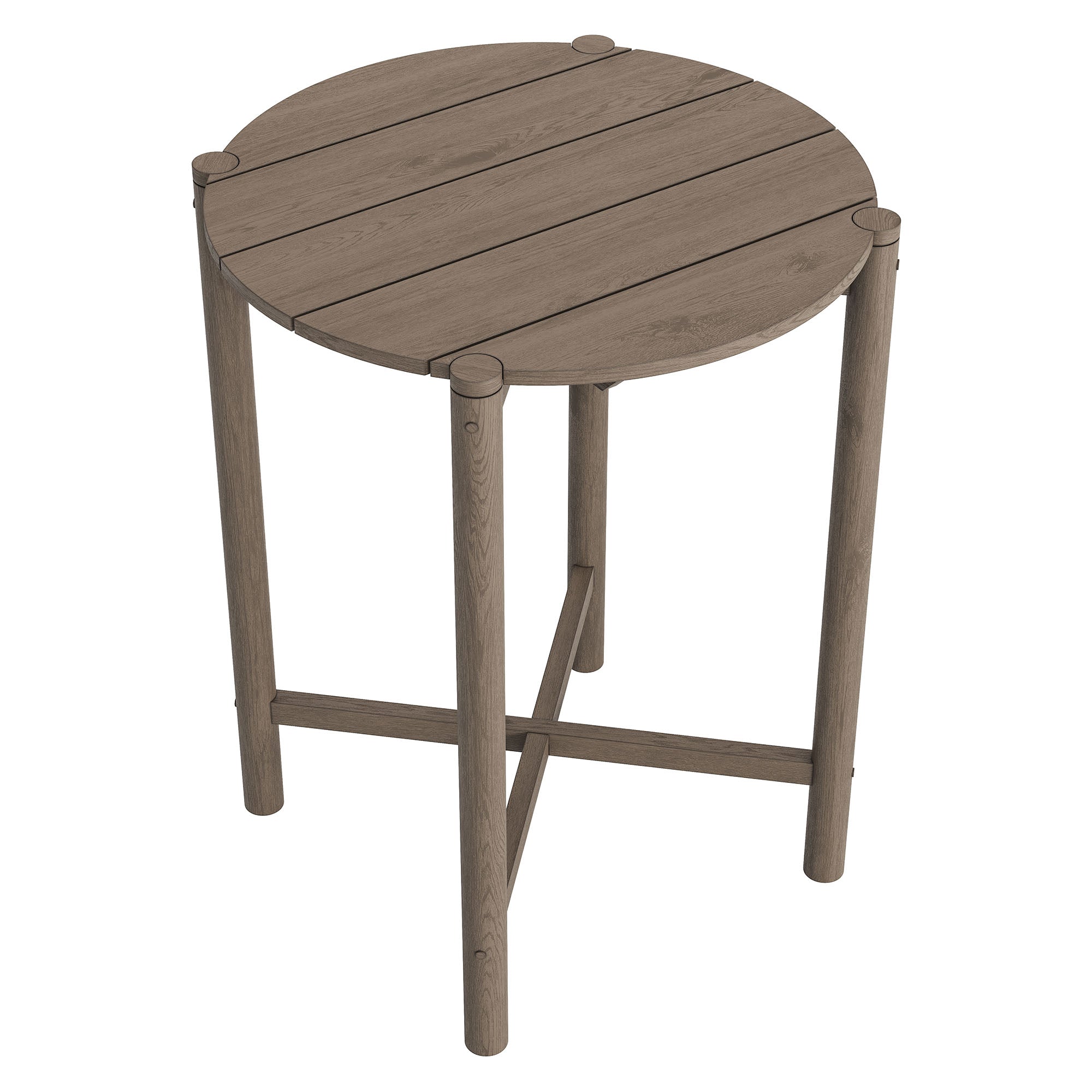 Modway EEI-7628 Eleni Round 35 Inch Outdoor Patio Teak Wood Round Bar Table