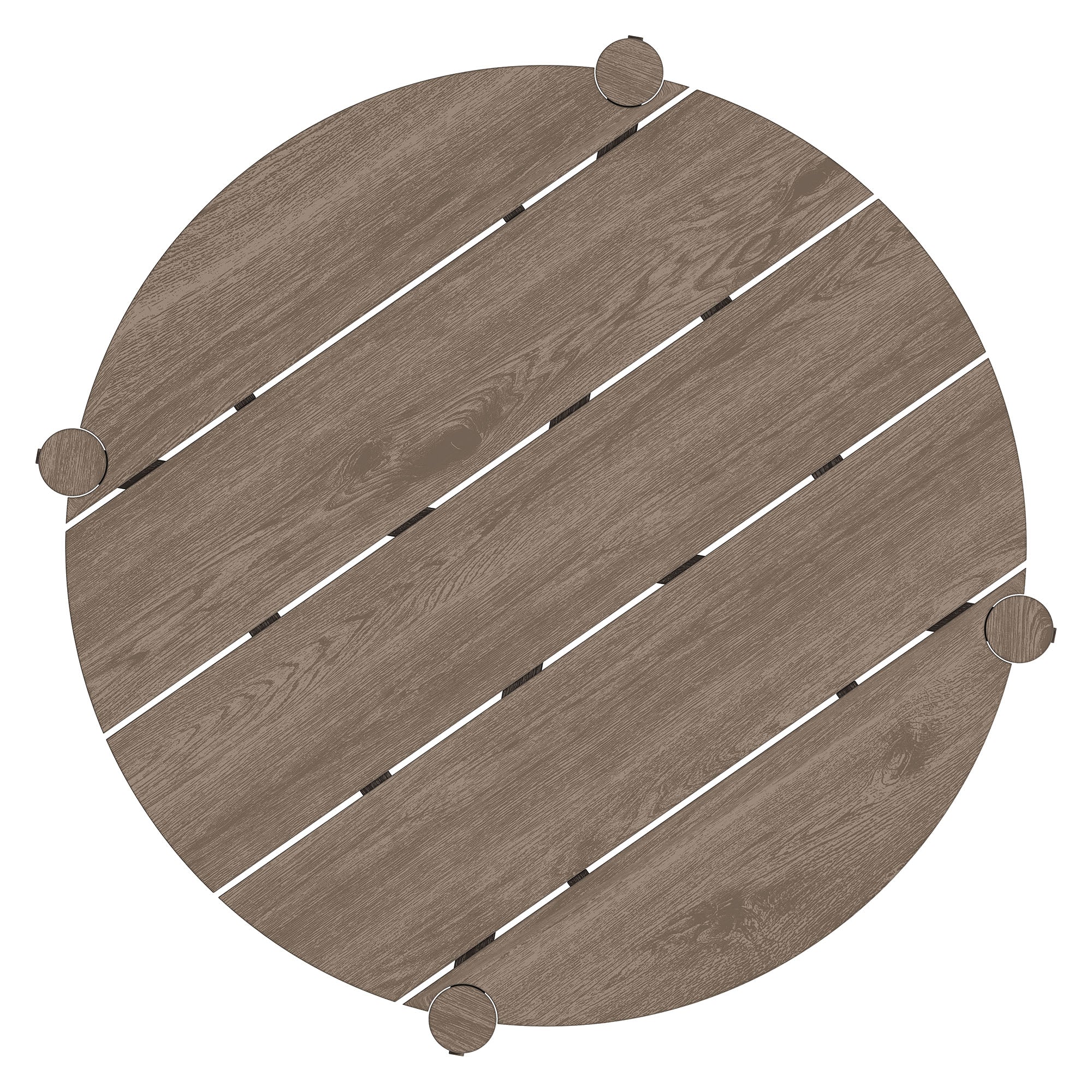 Modway EEI-7628 Eleni Round 35 Inch Outdoor Patio Teak Wood Round Bar Table