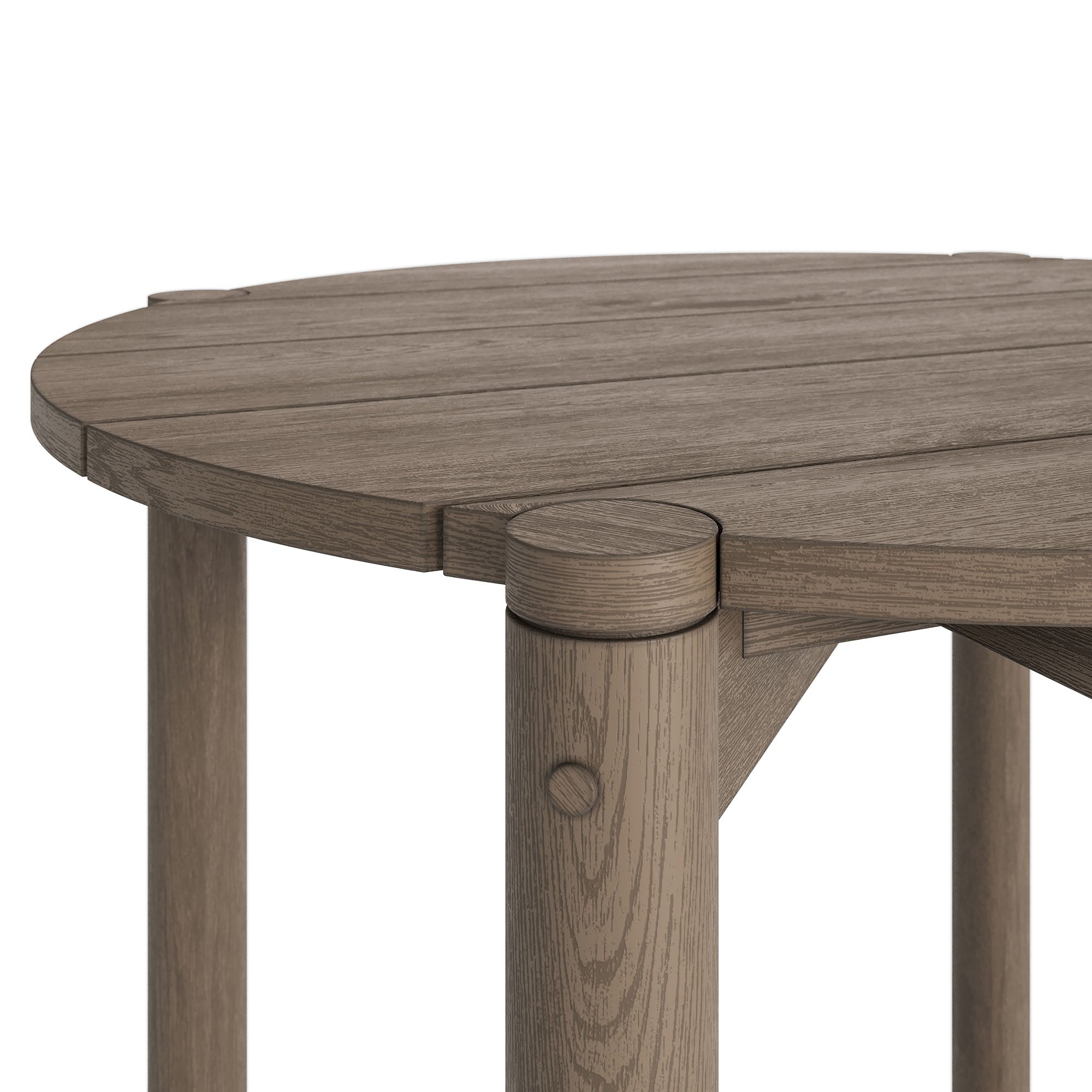 Modway EEI-7628 Eleni Round 35 Inch Outdoor Patio Teak Wood Round Bar Table