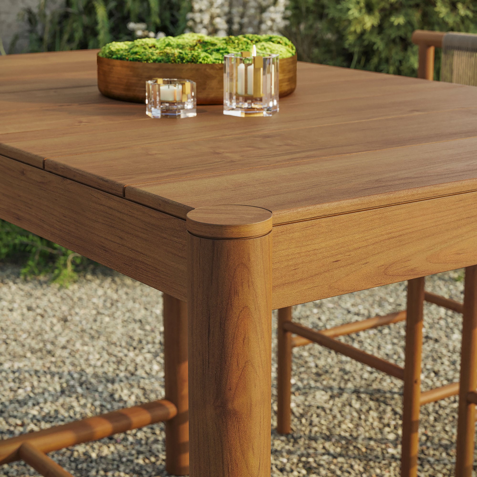 Modway EEI-7629 Eleni Rectangle 56-Inch Outdoor Patio Teak Wood Rectangular Bar Table