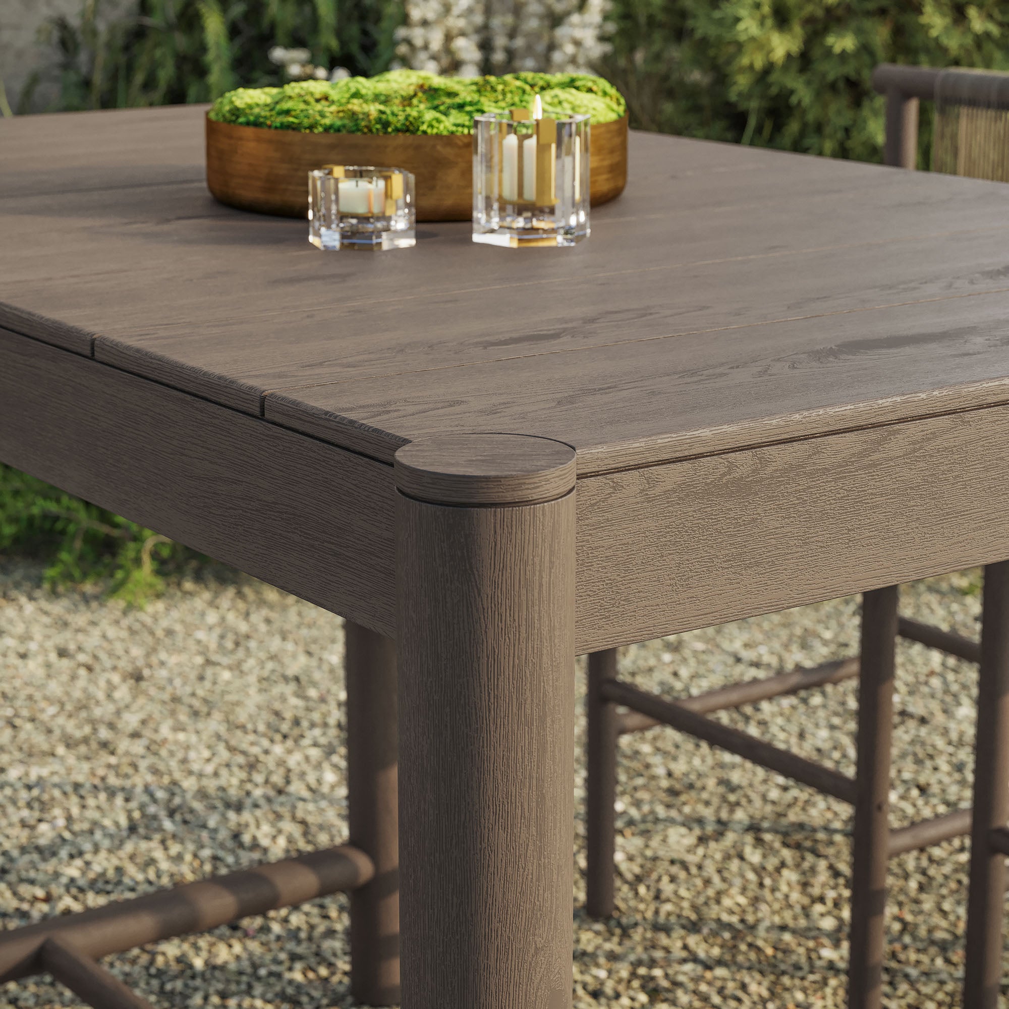 Modway EEI-7629 Eleni Rectangle 56-Inch Outdoor Patio Teak Wood Rectangular Bar Table