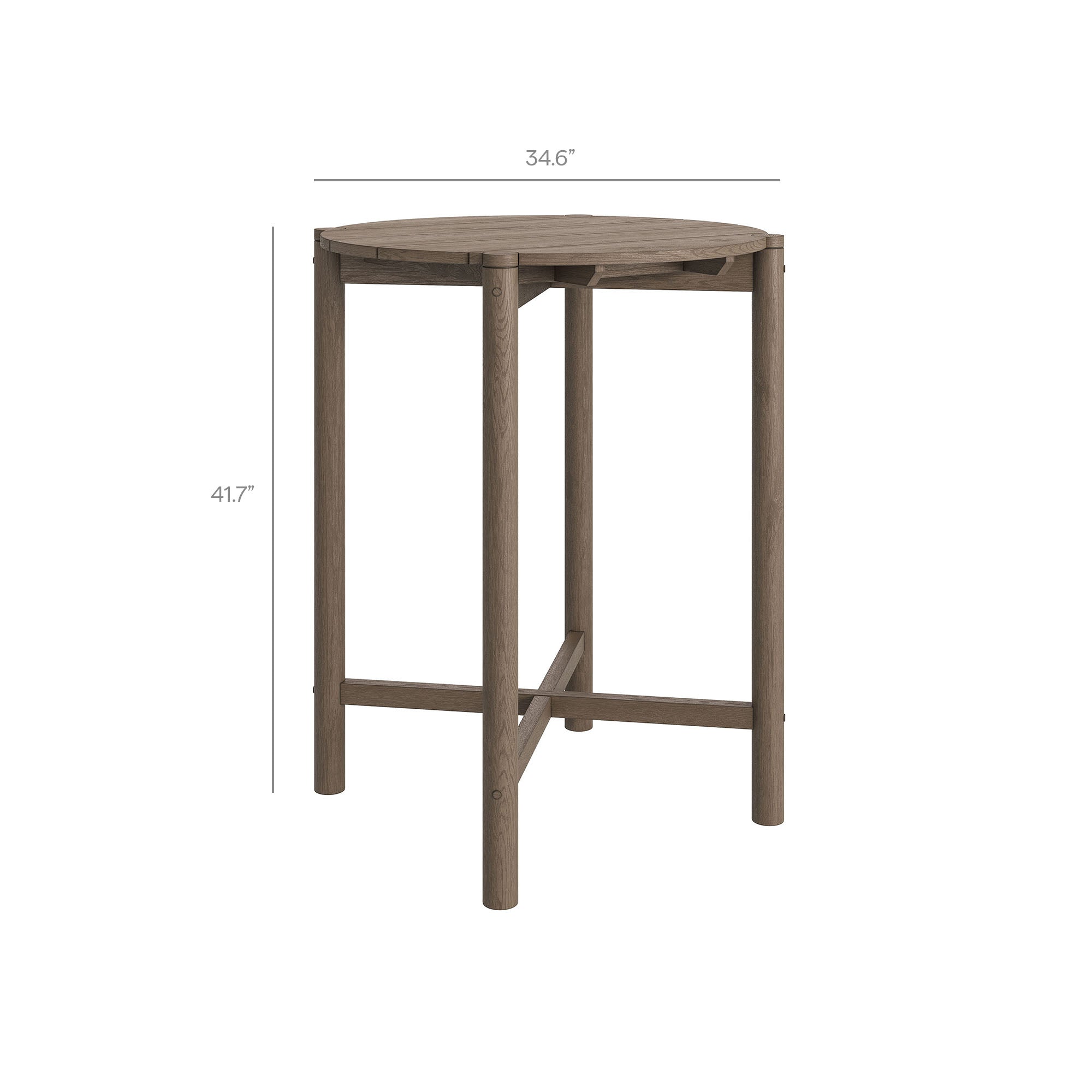 Modway EEI-7630 Eleni 3-Piece Outdoor Patio Teak Wood Bar Set