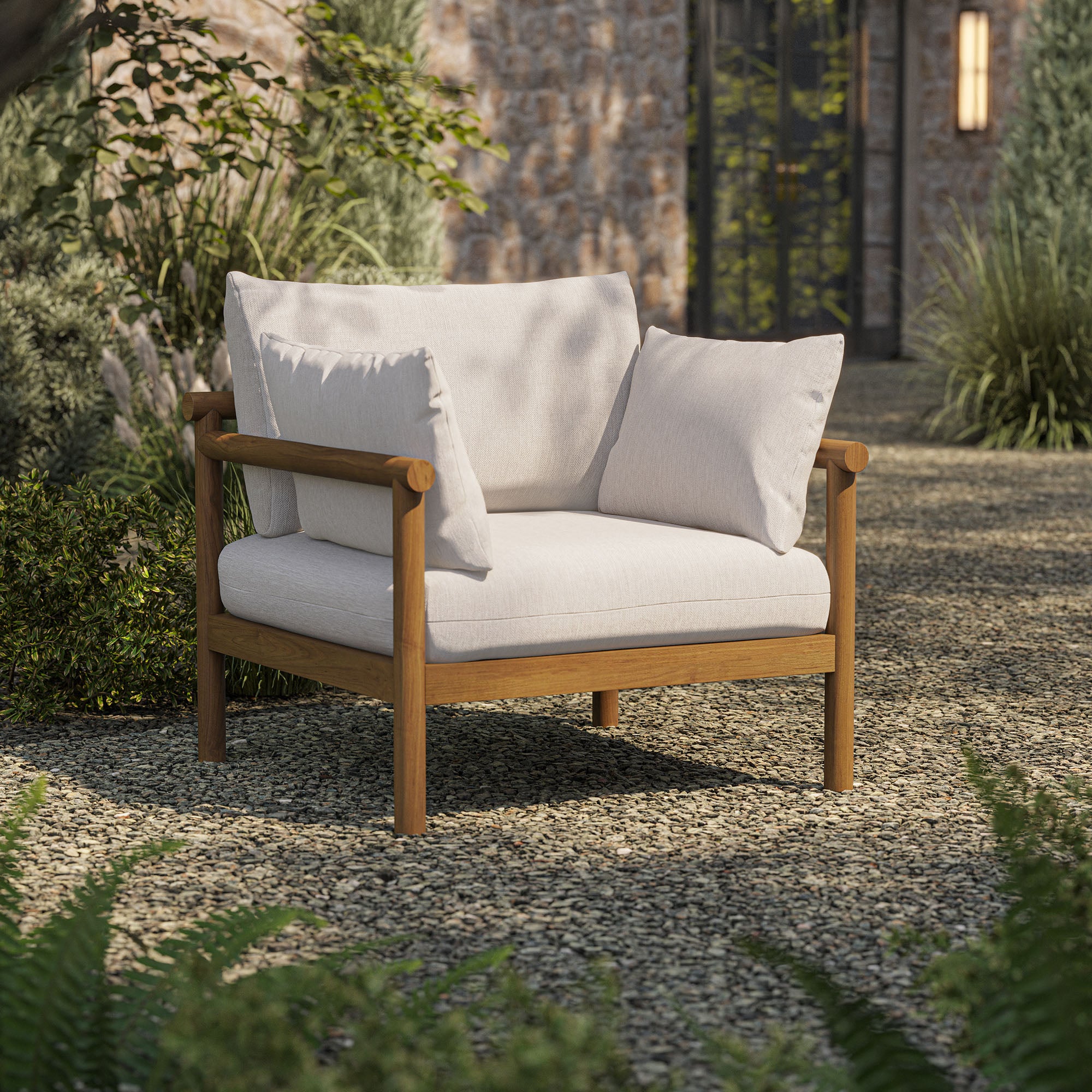 Modway Eleni Outdoor Patio Teak Wood Armchair EEI-7653