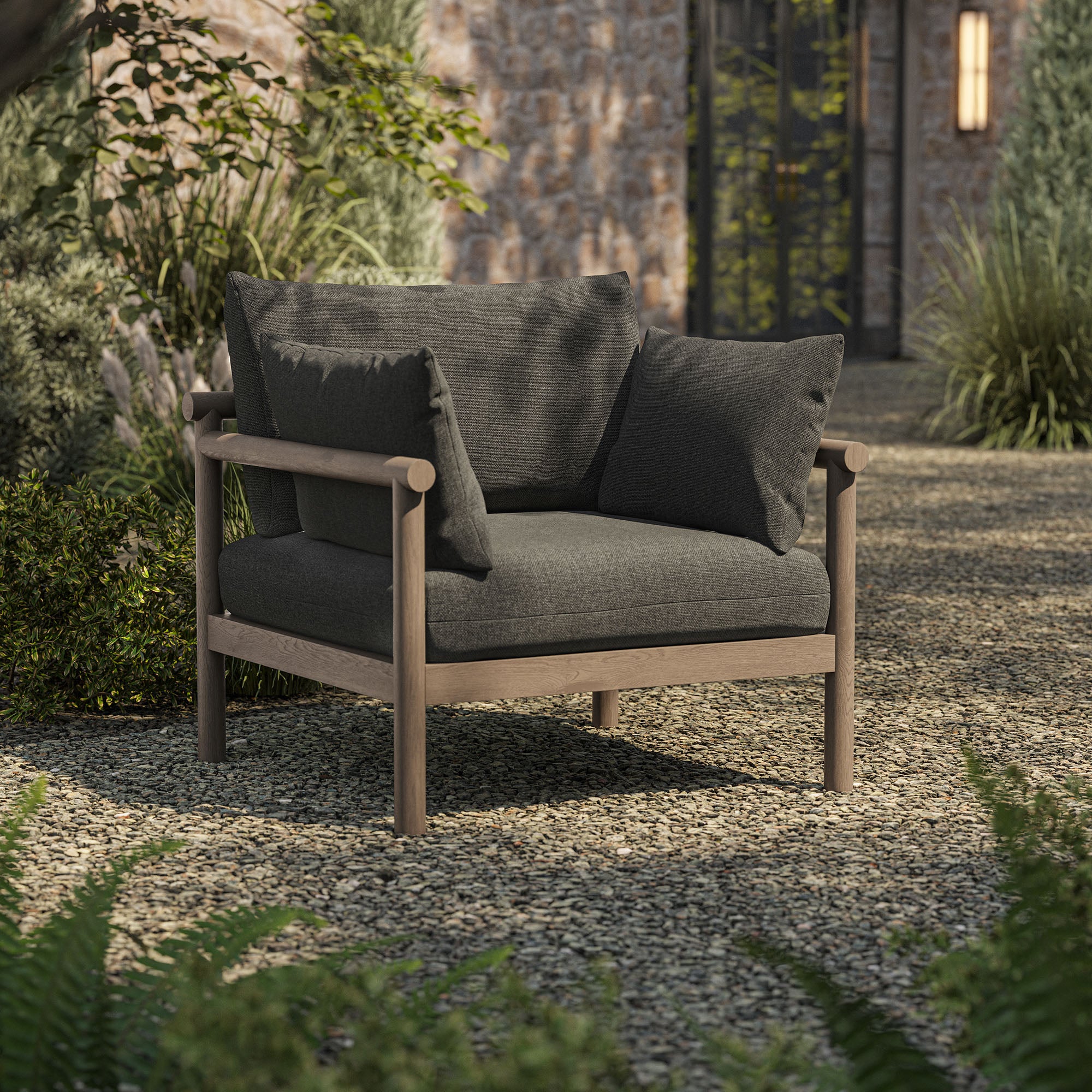 Modway Eleni Outdoor Patio Teak Wood Armchair EEI-7653