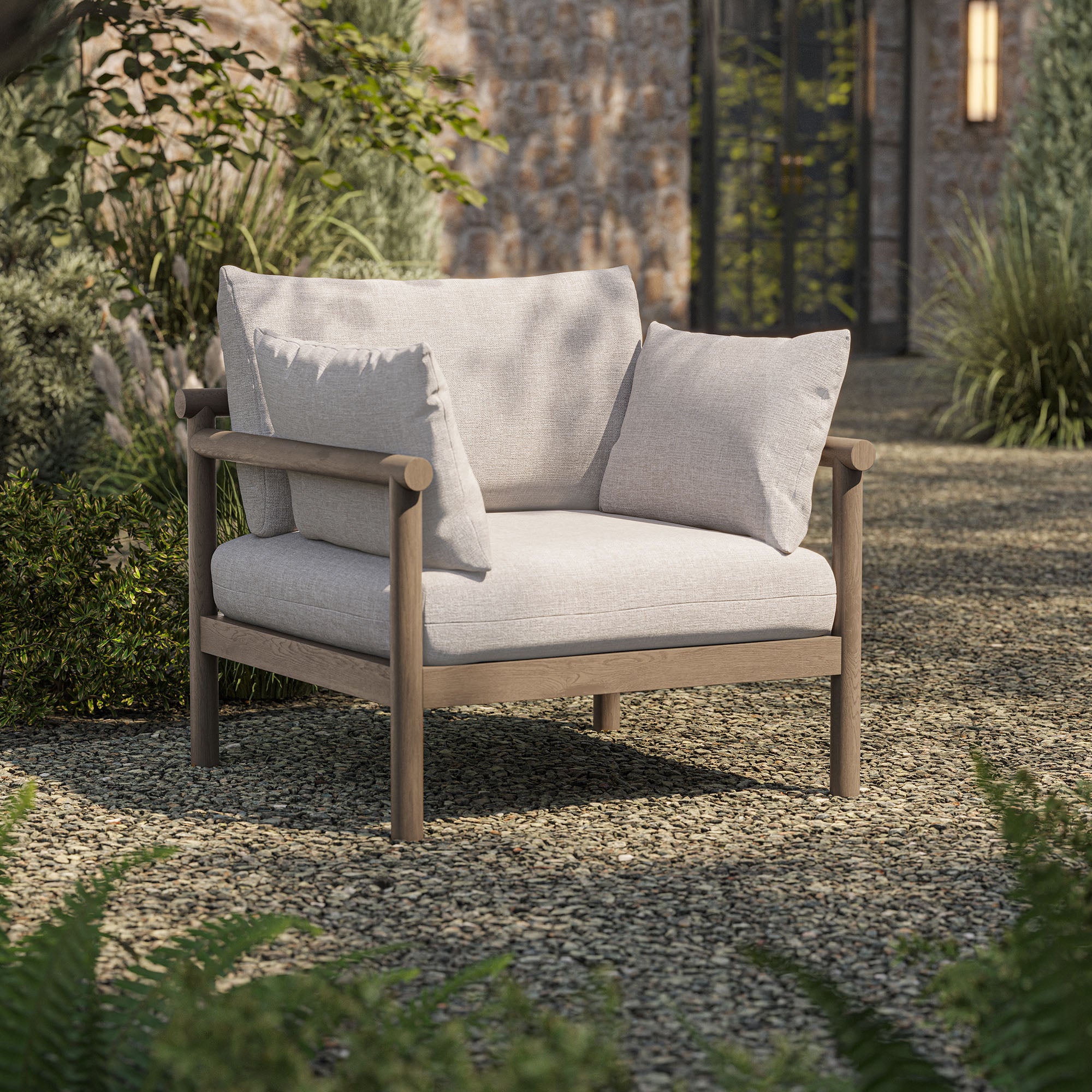 Modway Eleni Outdoor Patio Teak Wood Armchair EEI-7653