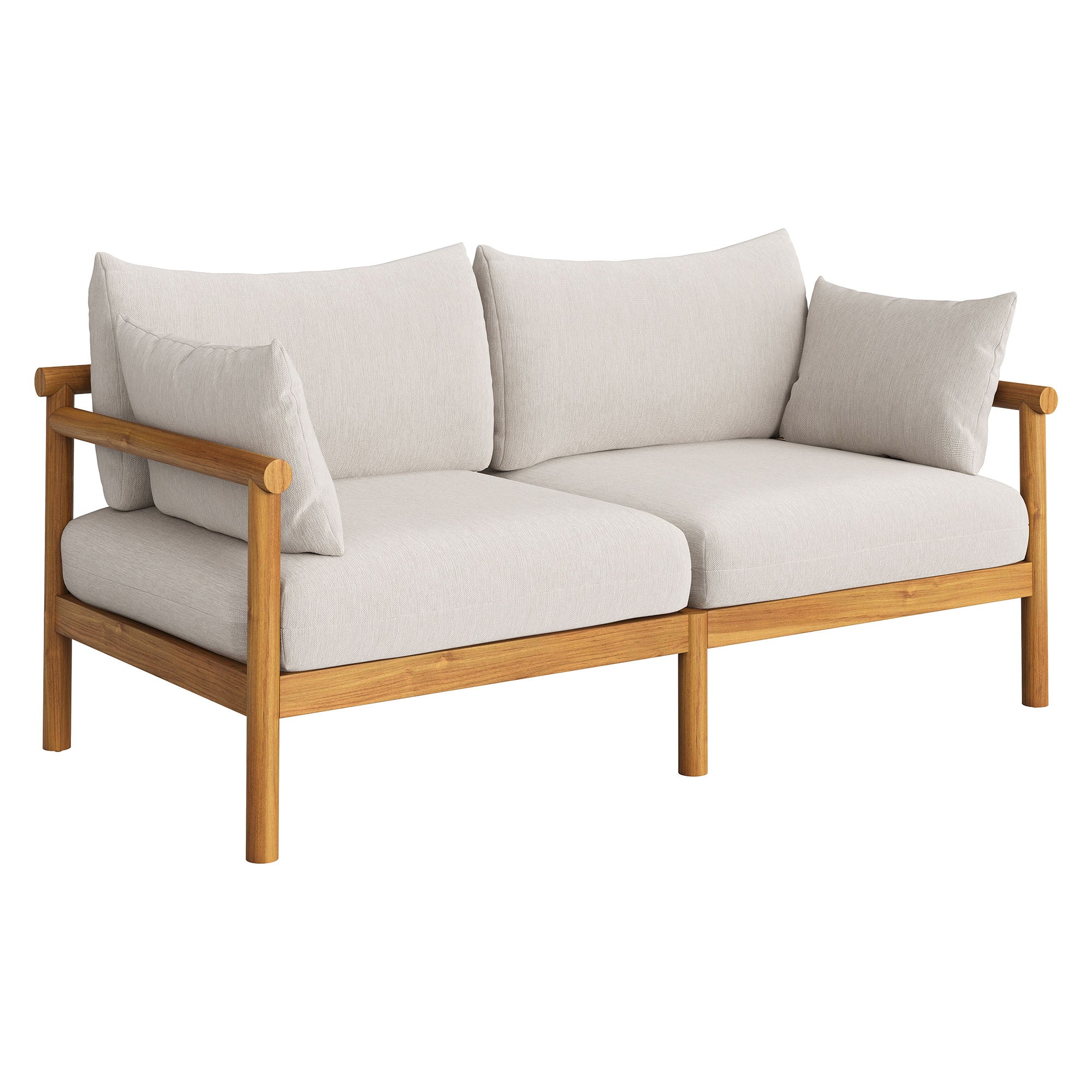 Modway Eleni Outdoor Patio Teak Wood Loveseat EEI-7654
