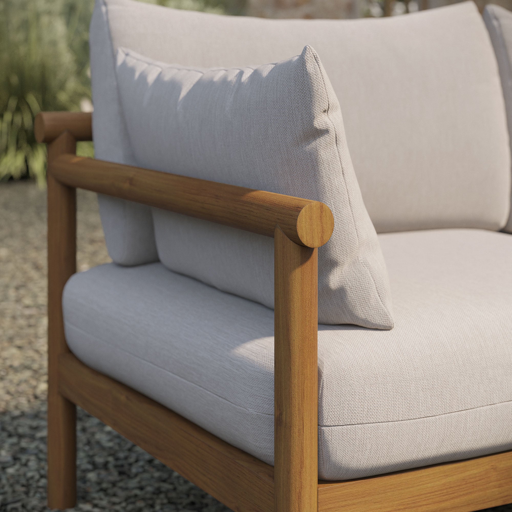 Modway Eleni Outdoor Patio Teak Wood Loveseat EEI-7654