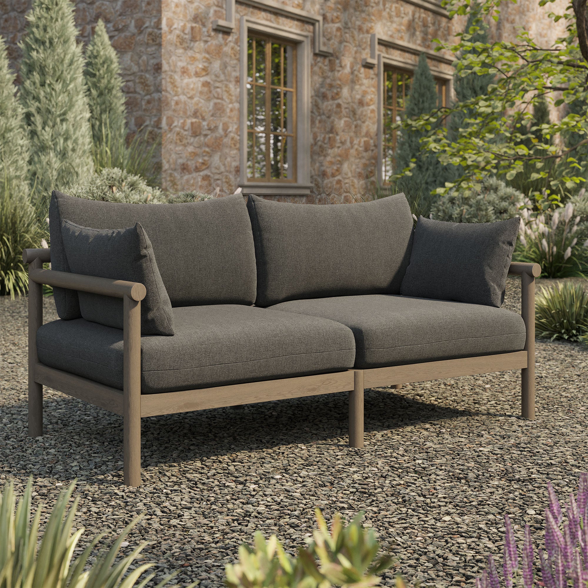 Modway Eleni Outdoor Patio Teak Wood Loveseat EEI-7654