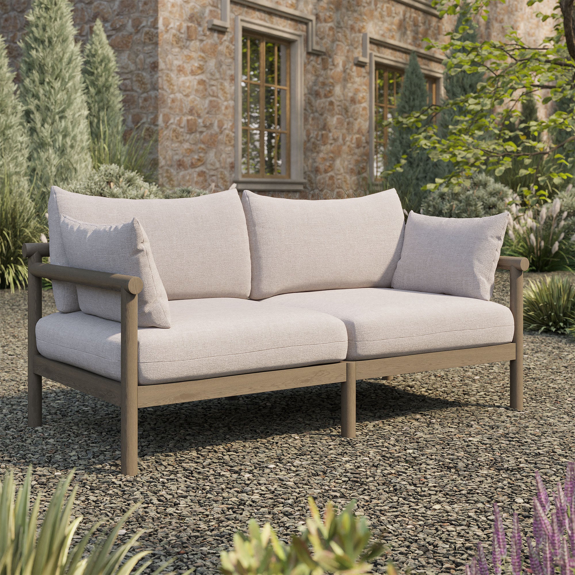 Modway Eleni Outdoor Patio Teak Wood Loveseat EEI-7654