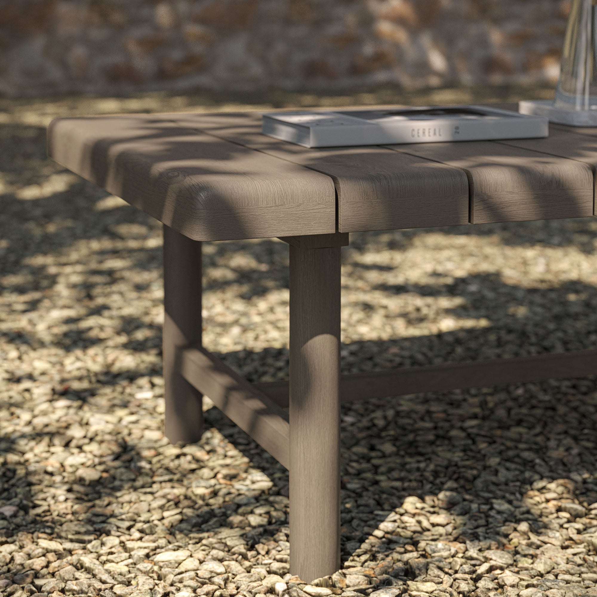 Modway Eleni 41-Inch Outdoor Patio Teak Wood Coffee Table EEI-7655