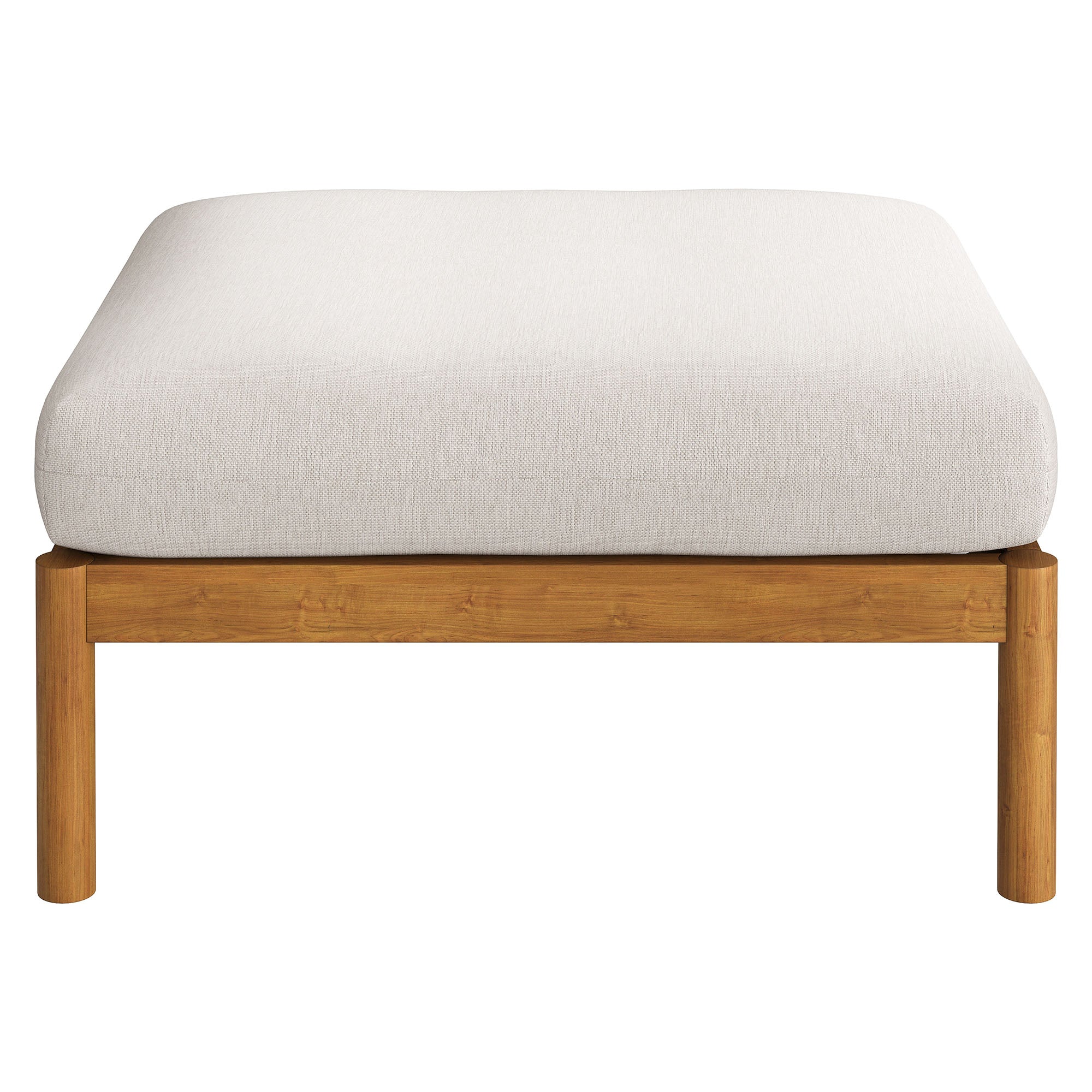 Modway Eleni Square Outdoor Patio Teak Wood Ottoman EEI-7656