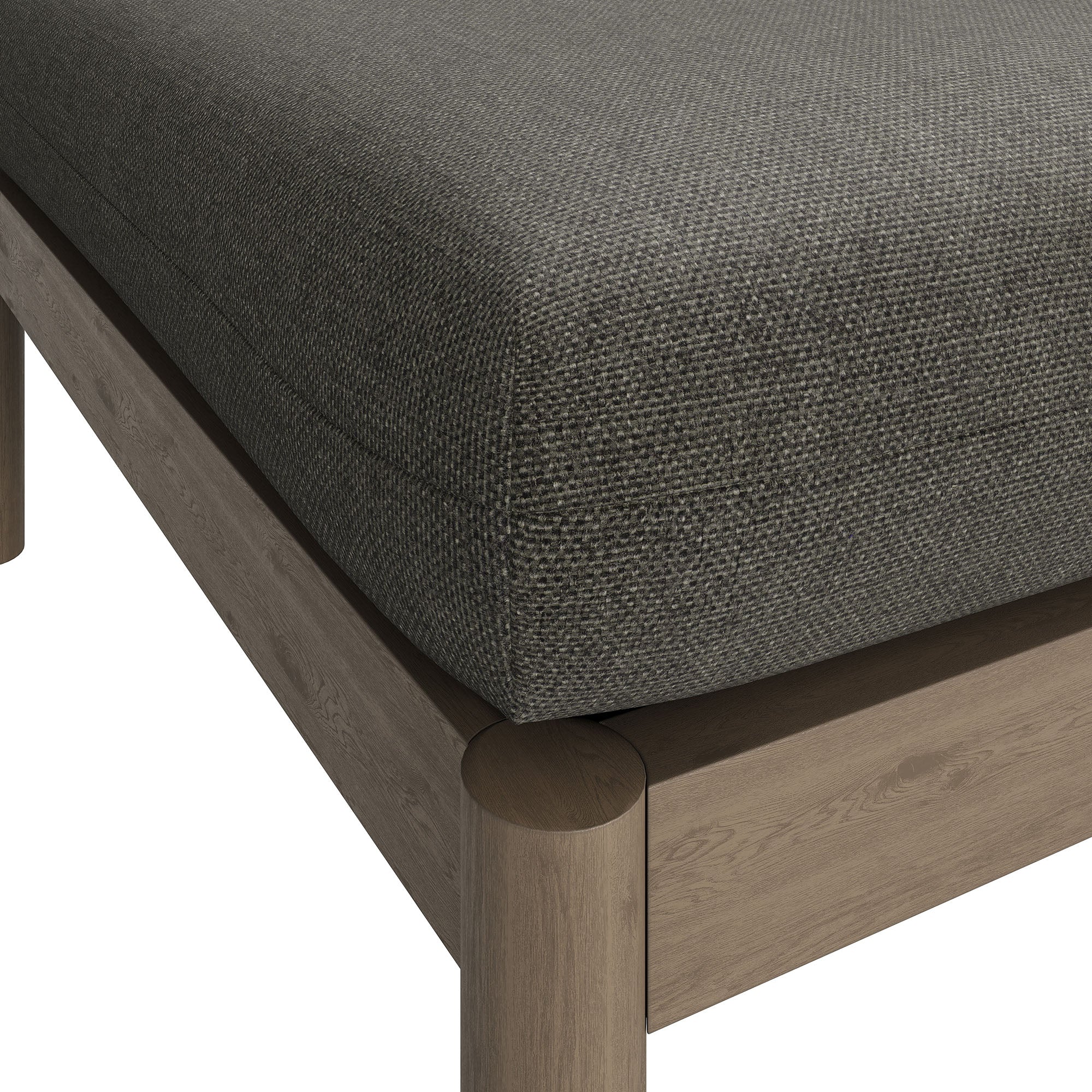 Modway Eleni Square Outdoor Patio Teak Wood Ottoman EEI-7656