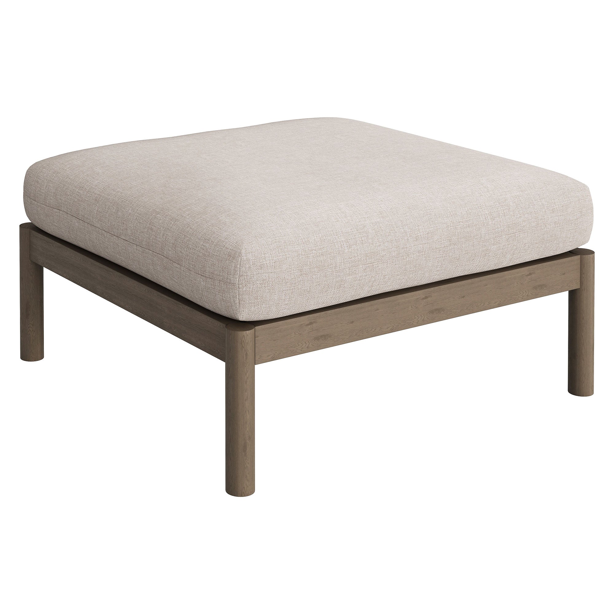 Modway Eleni 2-Piece Outdoor Patio Teak Wood Loveseat with Ottoman Set EEI-7662