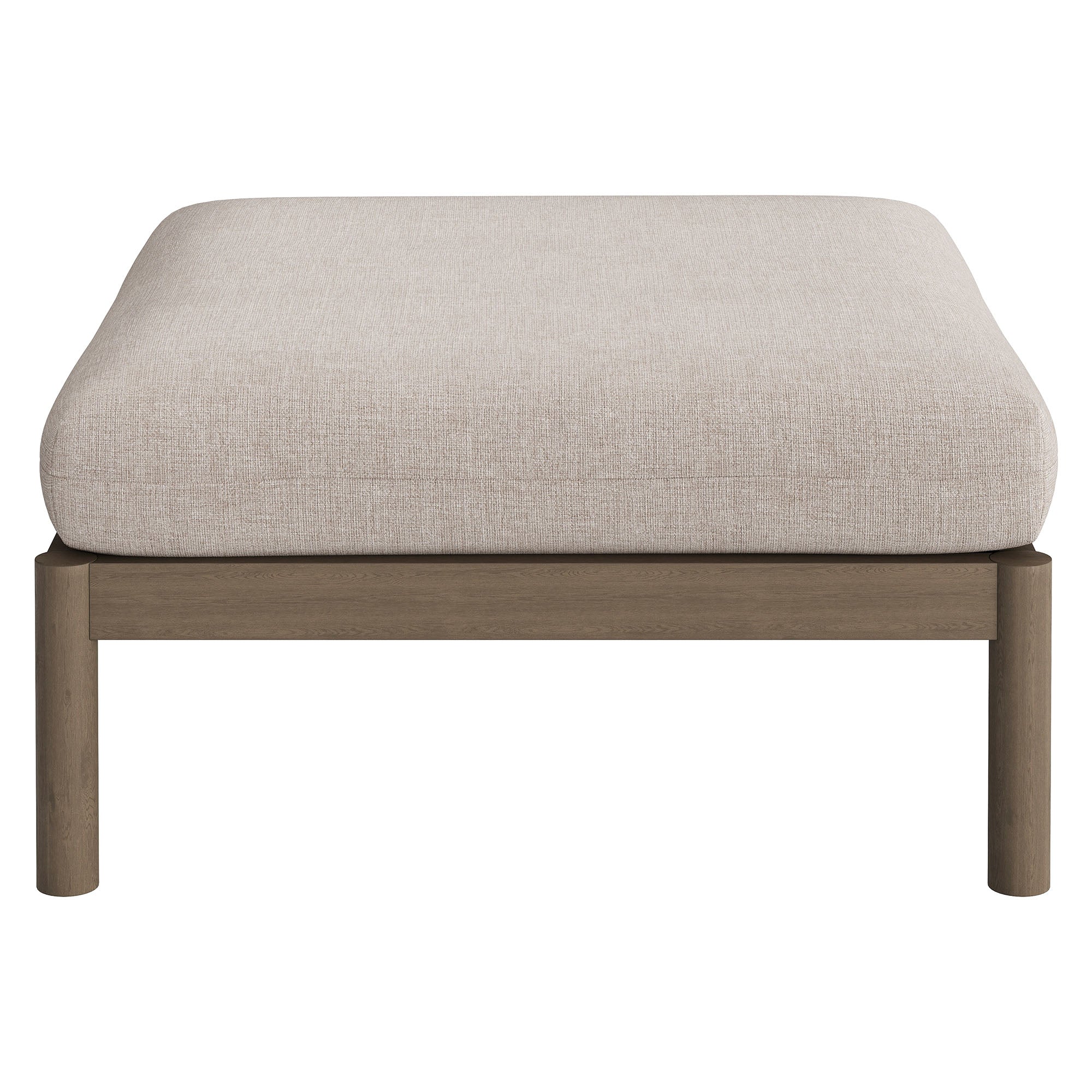 Modway Eleni 2-Piece Outdoor Patio Teak Wood Loveseat with Ottoman Set EEI-7662