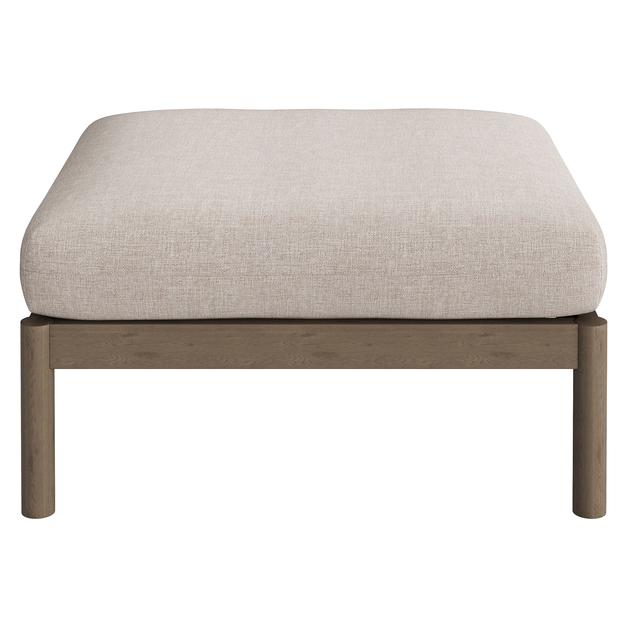 Modway Eleni Square Outdoor Patio Teak Wood Ottoman EEI-7656