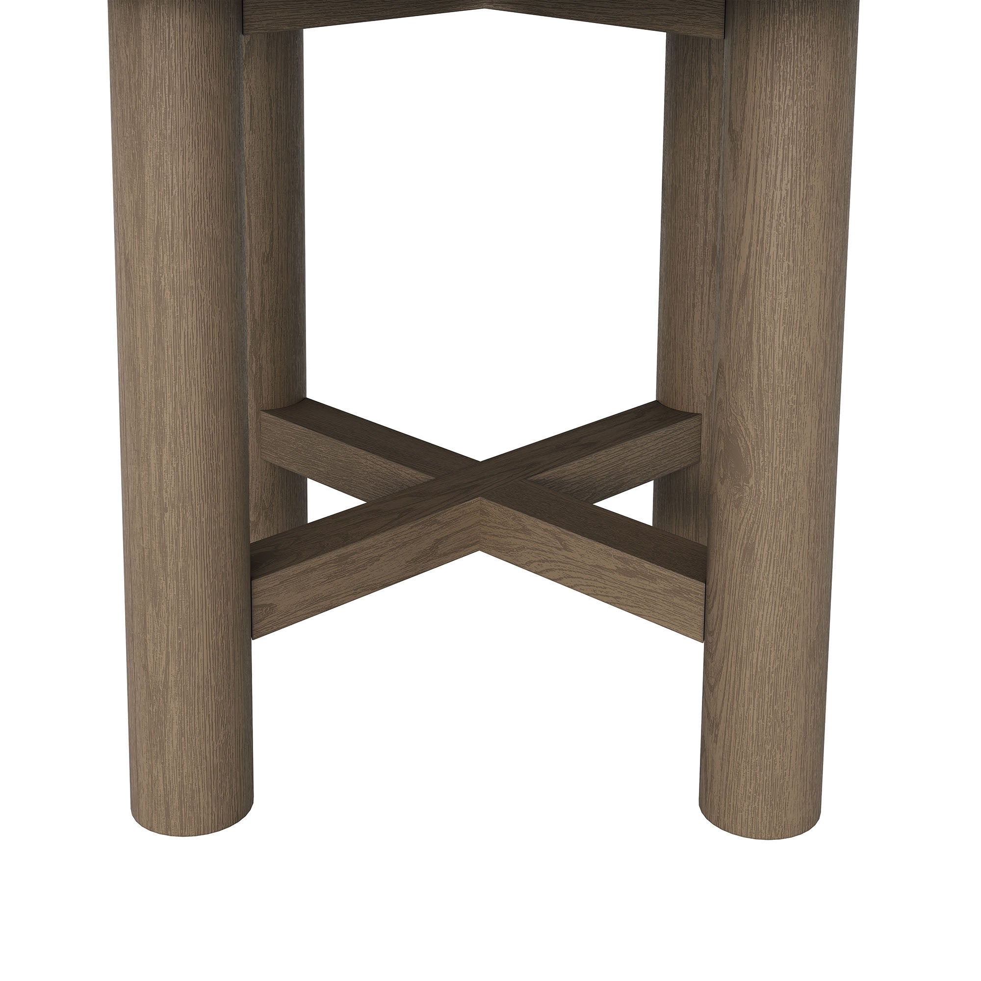 Modway Eleni 20-Inch Round Outdoor Patio Teak Wood Side Table EEI-7657
