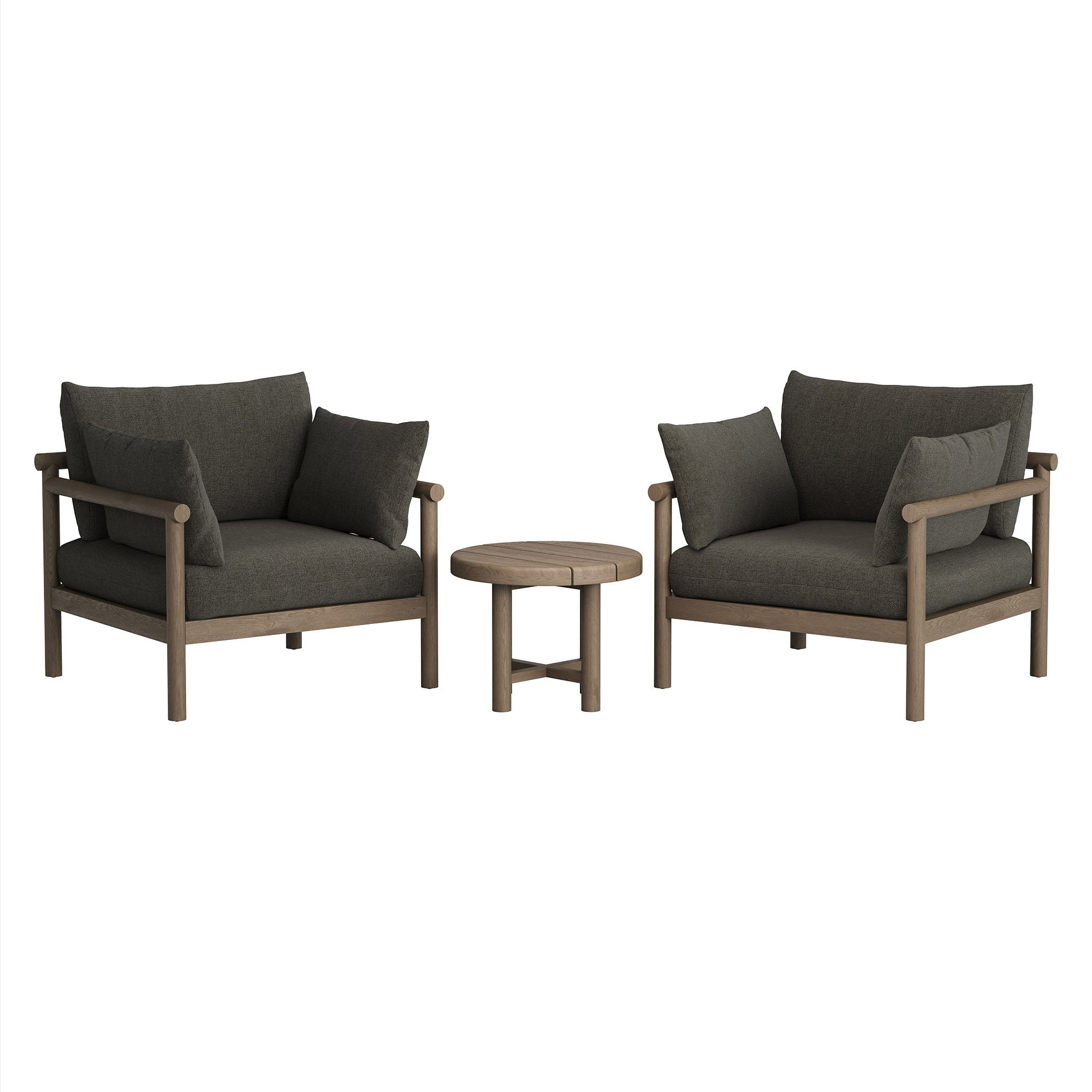 Modway Eleni 3-Piece Outdoor Patio Teak Wood Furniture Set EEI-7659