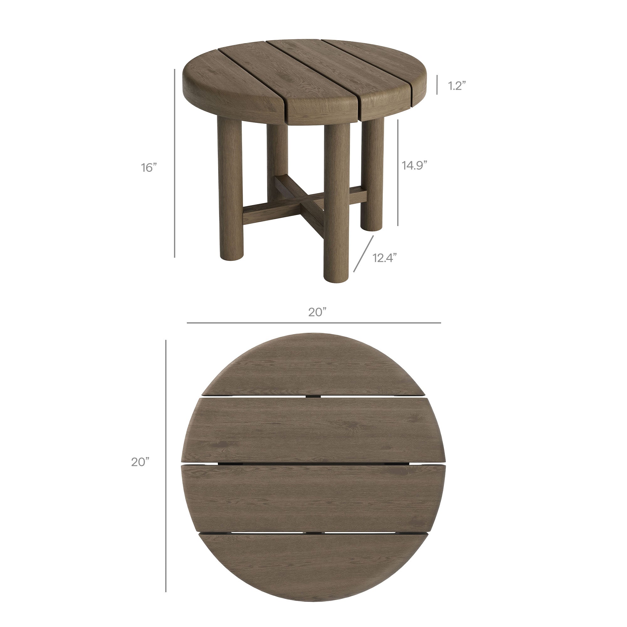Modway Eleni 3-Piece Outdoor Patio Teak Wood Furniture Set EEI-7659