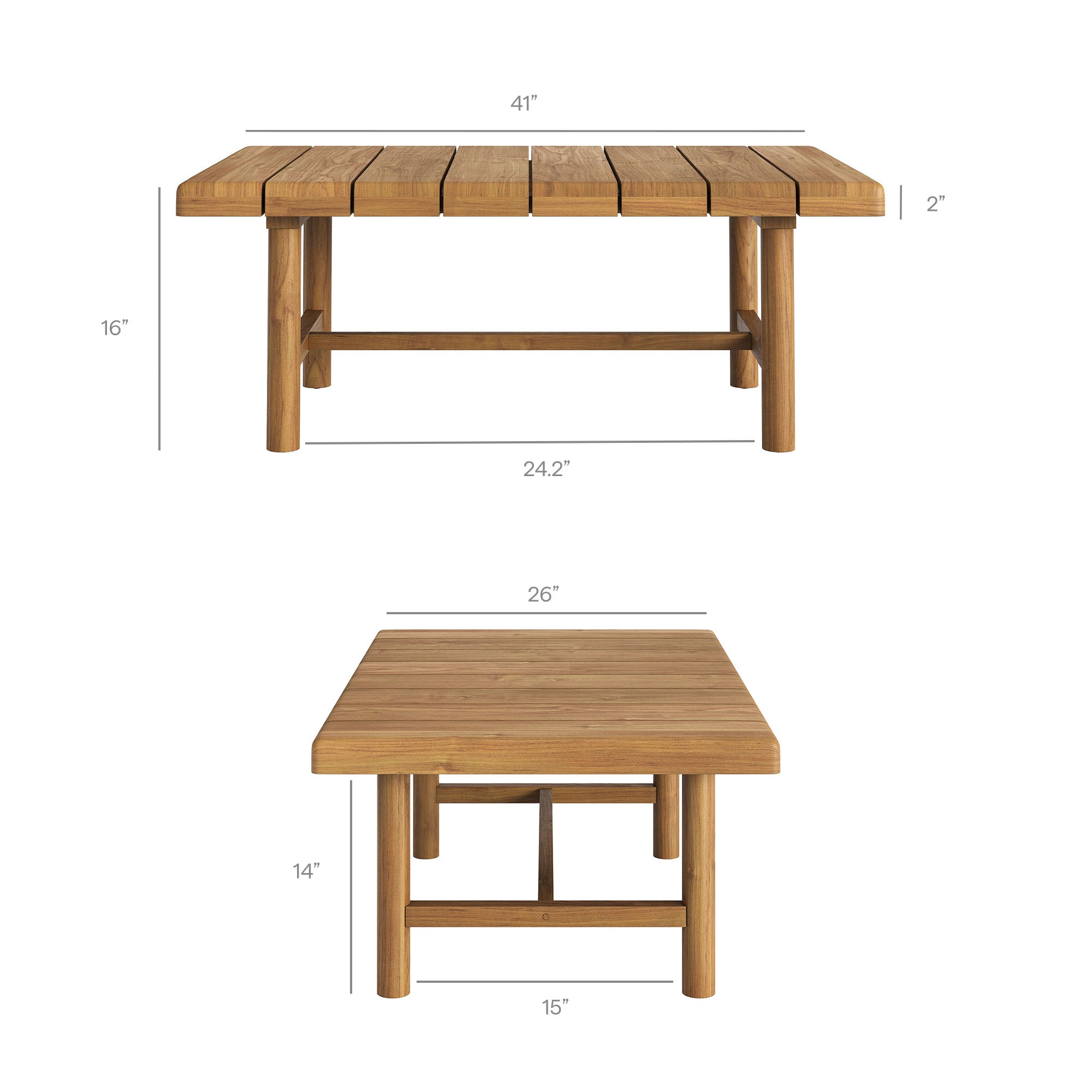 Modway Eleni 4-Piece Outdoor Patio Teak Wood Sofa Set EEI-7661