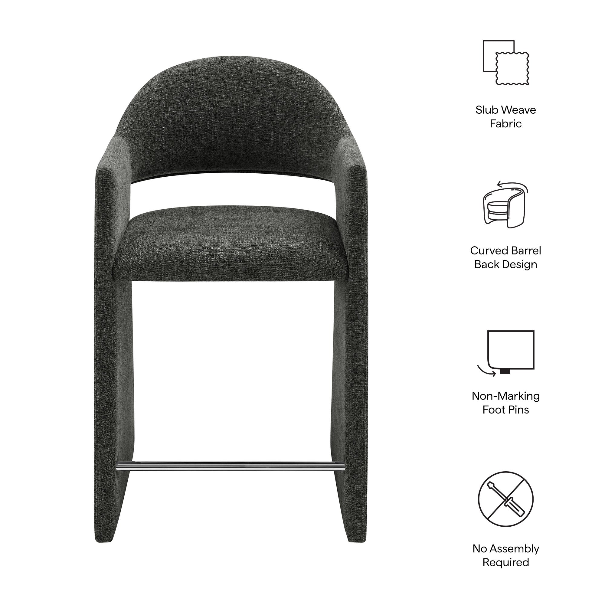 Modway EEI-7664 Talia 37 Inch Upholstered Fabric Counter Stool