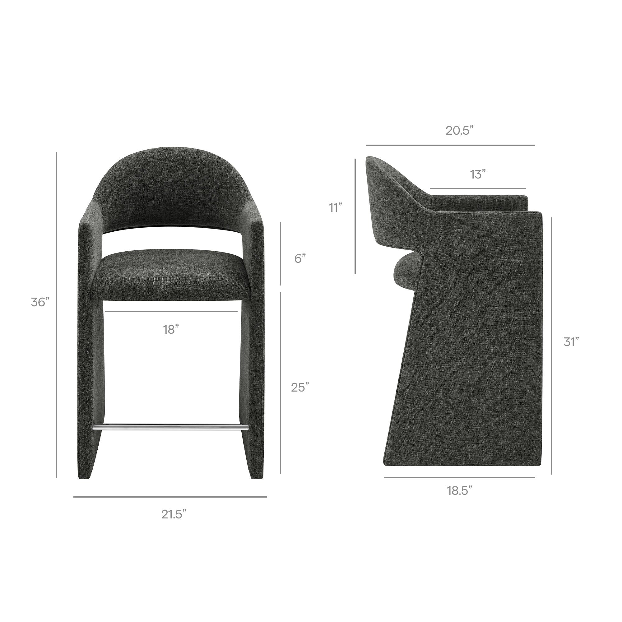 Modway EEI-7664 Talia 37 Inch Upholstered Fabric Counter Stool