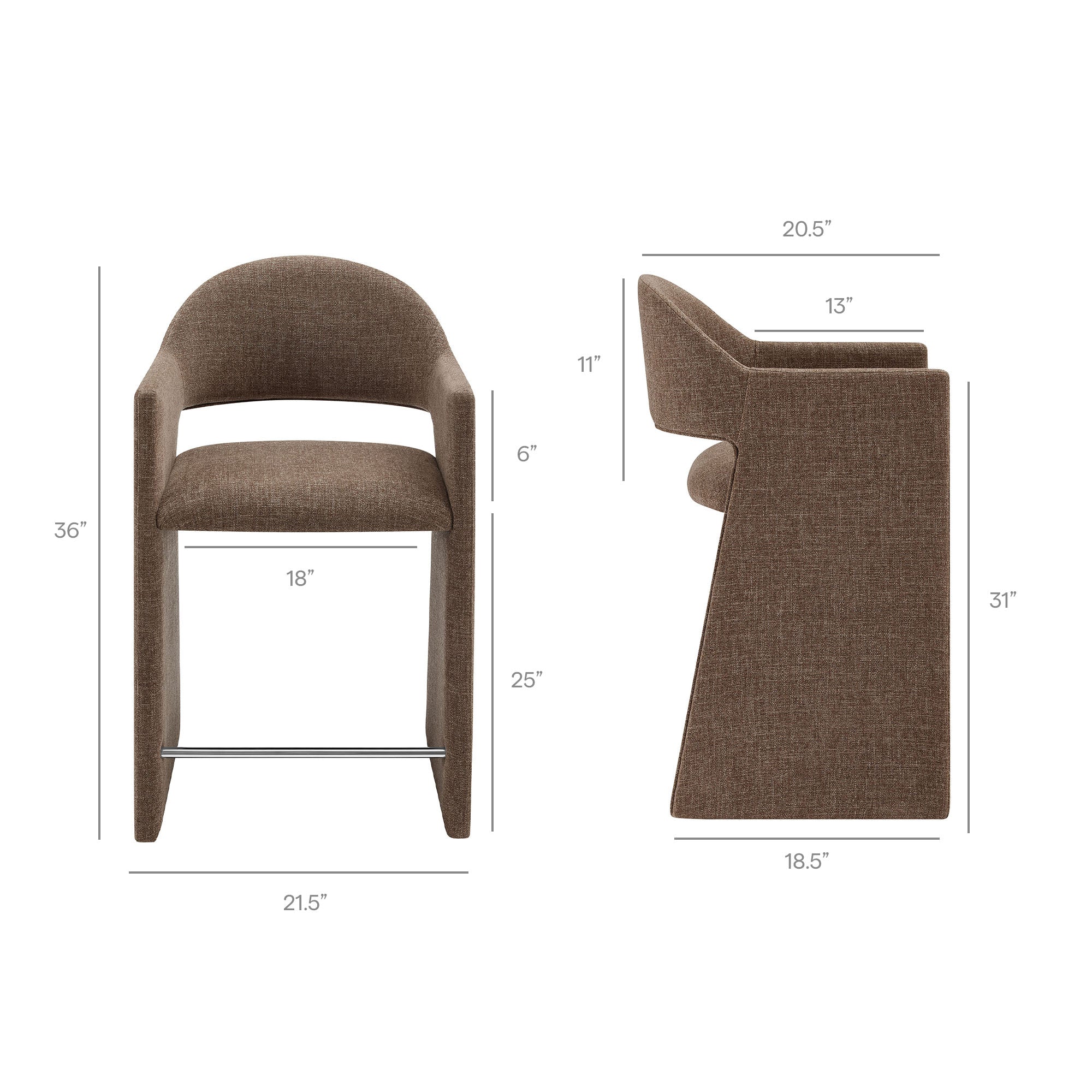 Modway EEI-7664 Talia 37 Inch Upholstered Fabric Counter Stool