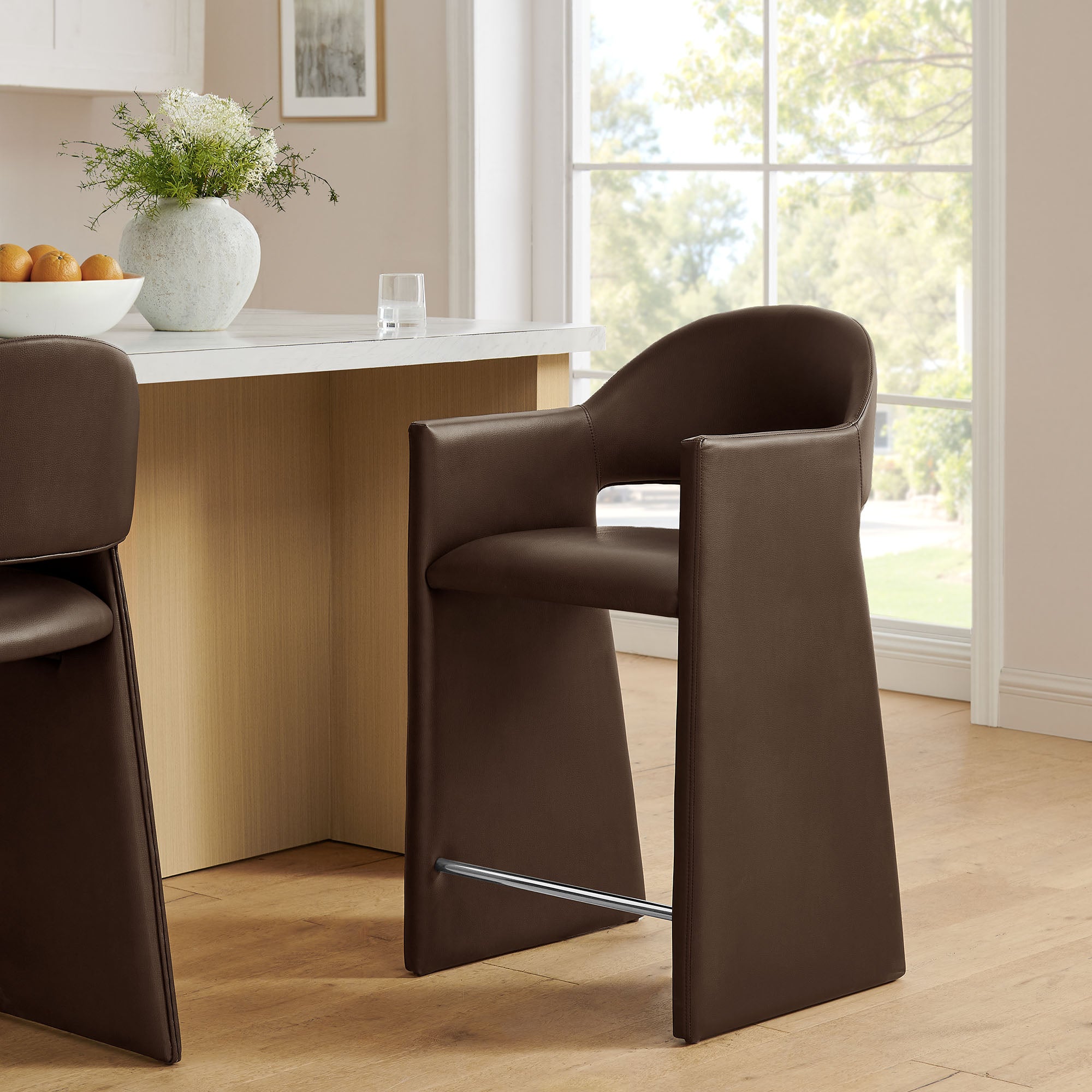 Modway EEI-7665 Talia 37 Inch Vegan Leather Counter Stool