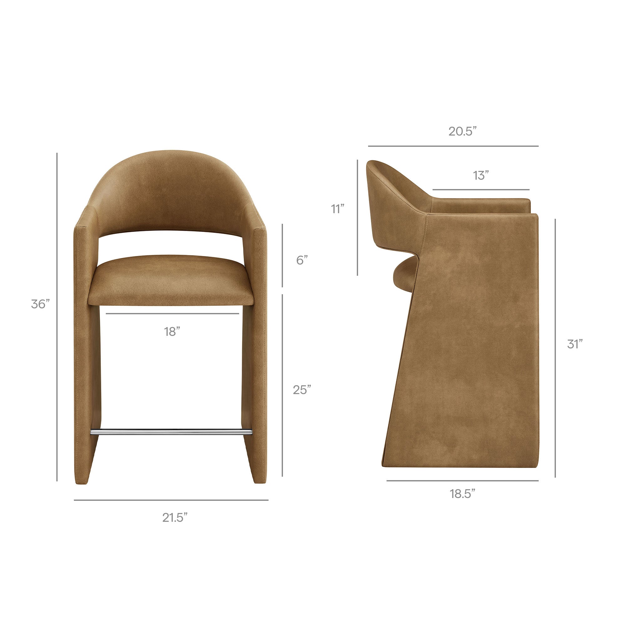 Modway EEI-7665 Talia 37 Inch Vegan Leather Counter Stool