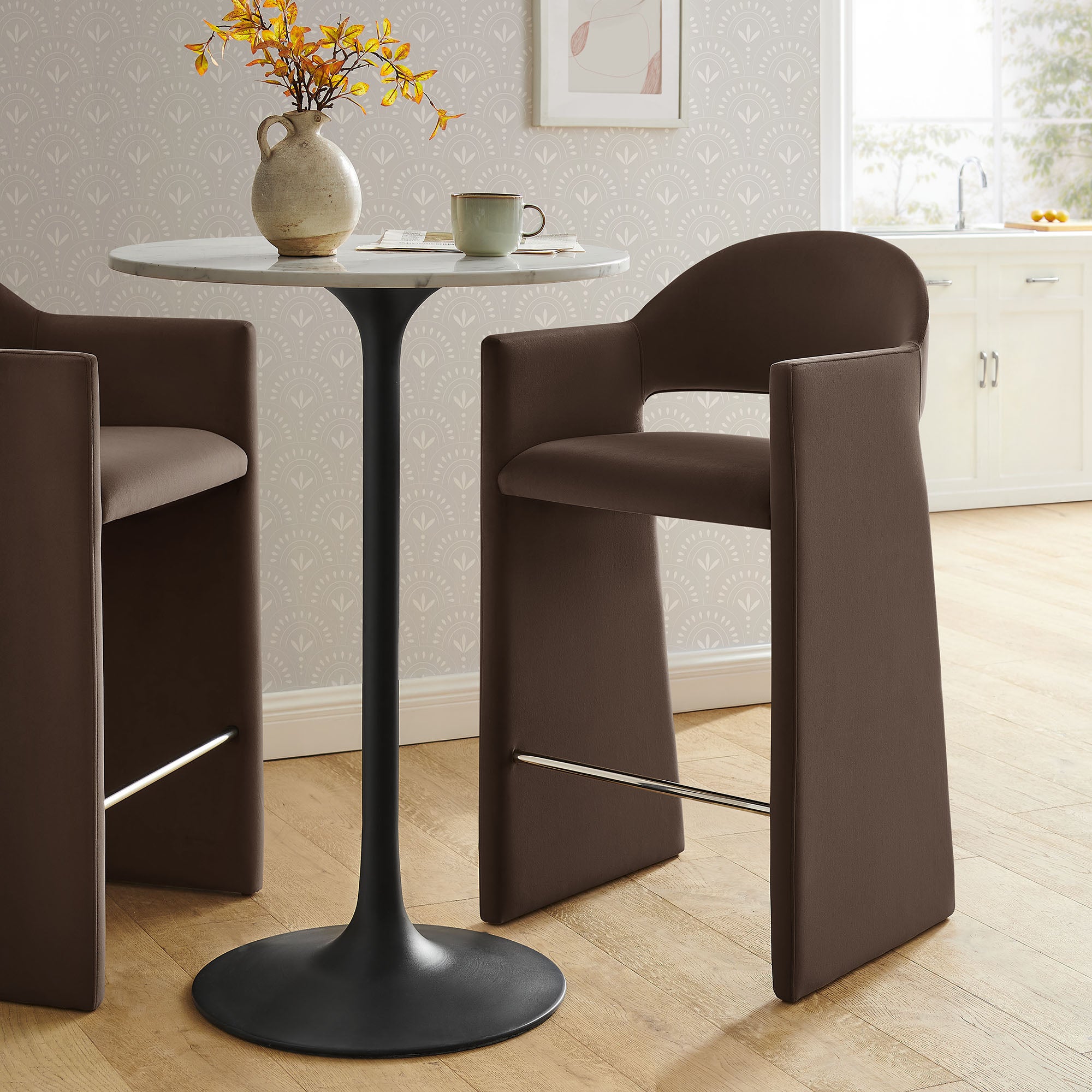 Modway  Talia 41 Inch Performance Velvet Bar Stool