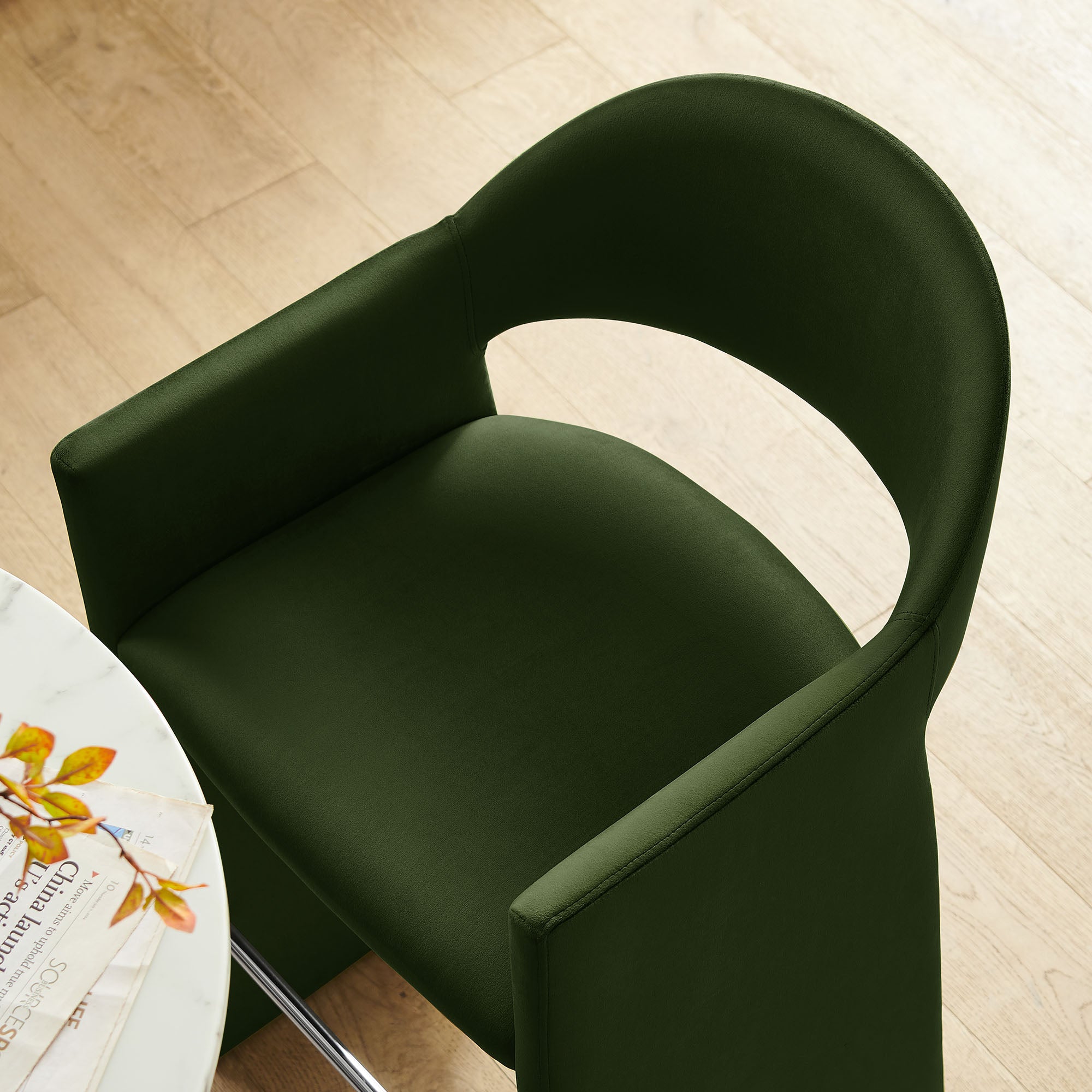 Modway  Talia 41 Inch Performance Velvet Bar Stool