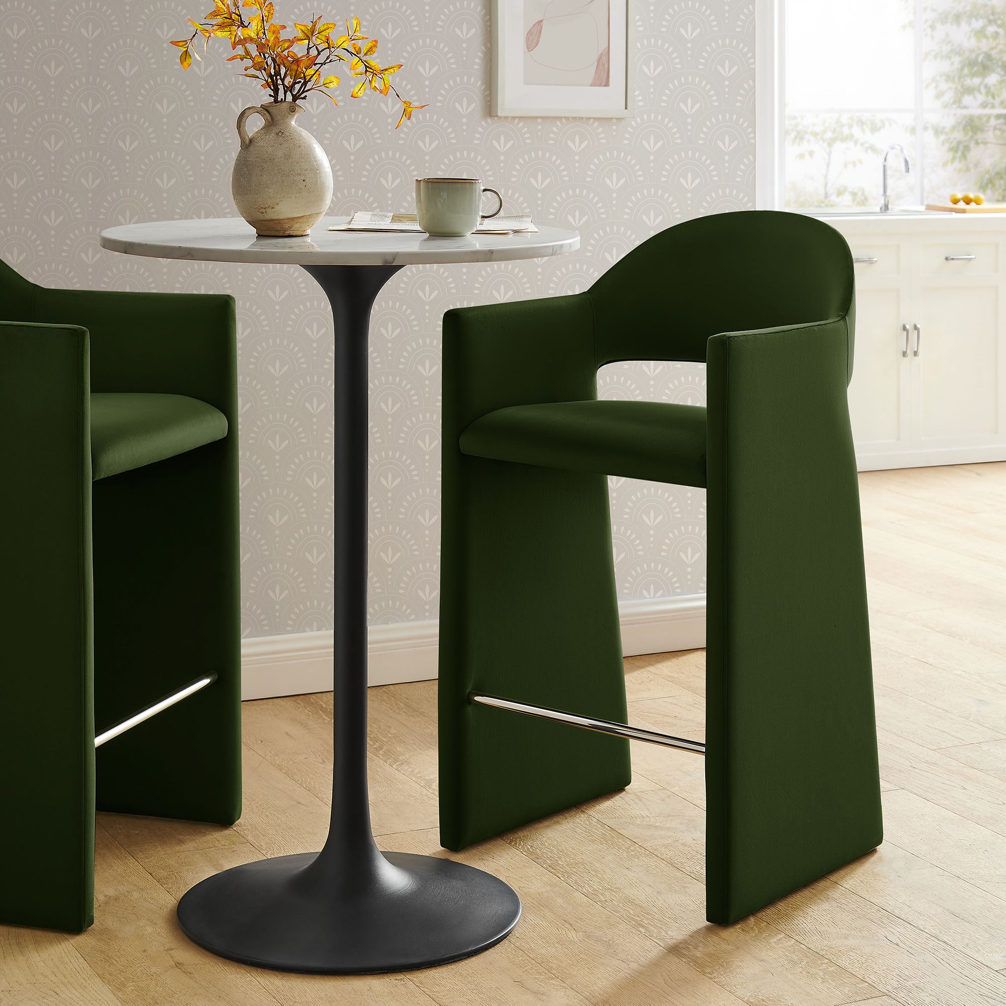 Modway  Talia 41 Inch Performance Velvet Bar Stool