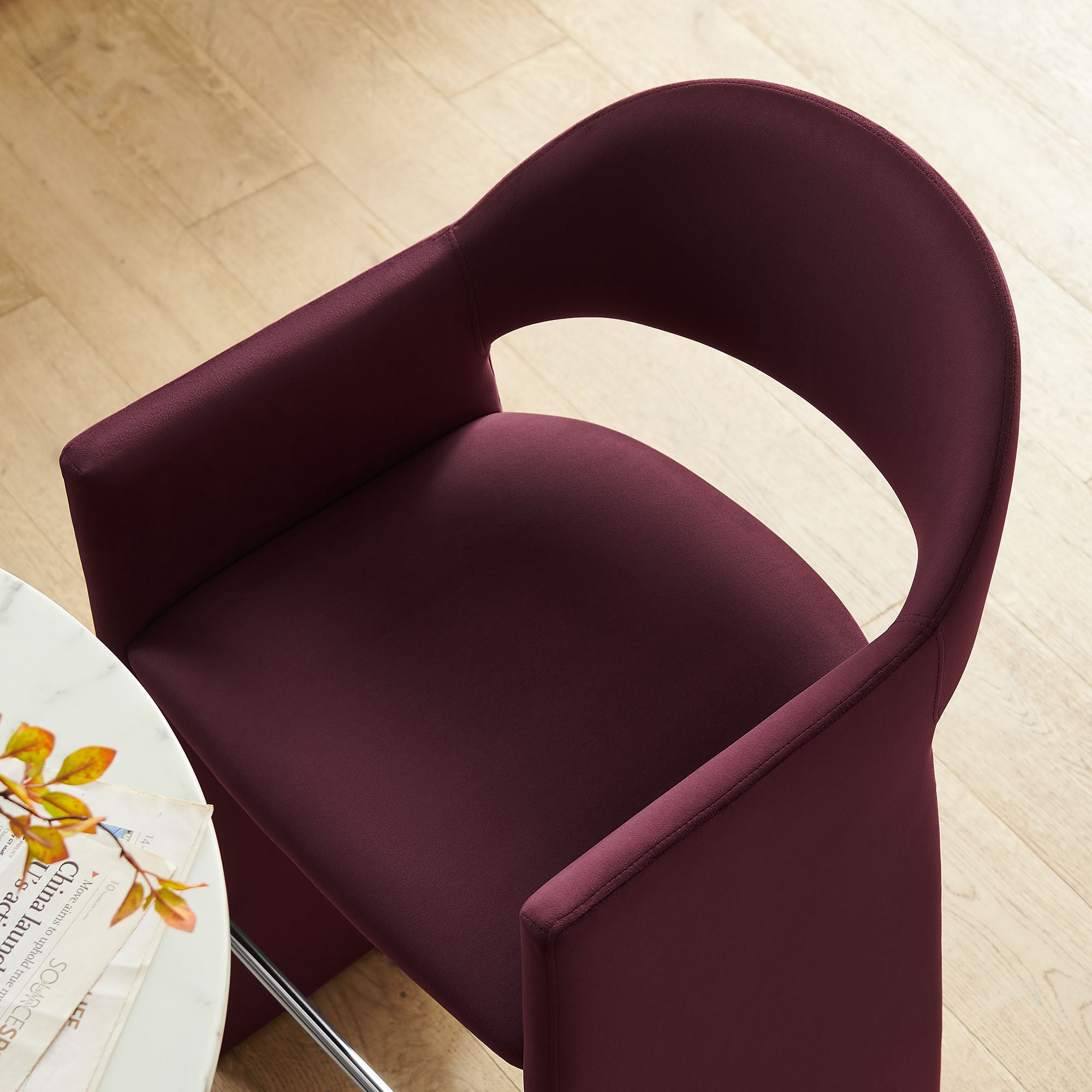 Modway  Talia 41 Inch Performance Velvet Bar Stool