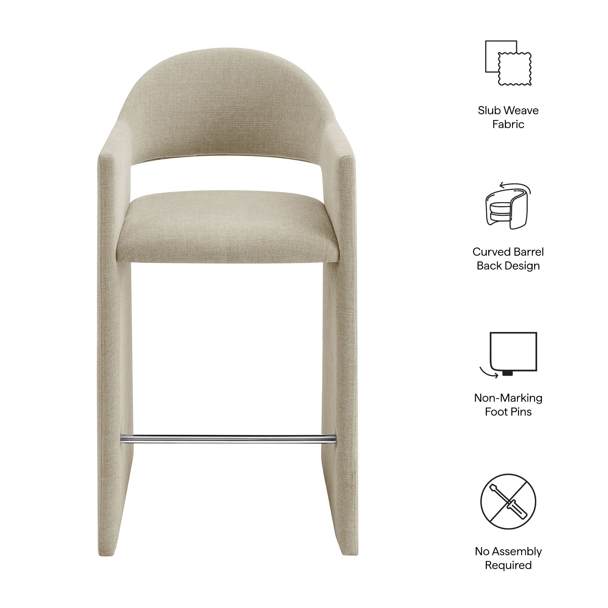 Modway EEI-7667 Talia 41 Inch 41 Inch Upholstered Fabric Bar Stool