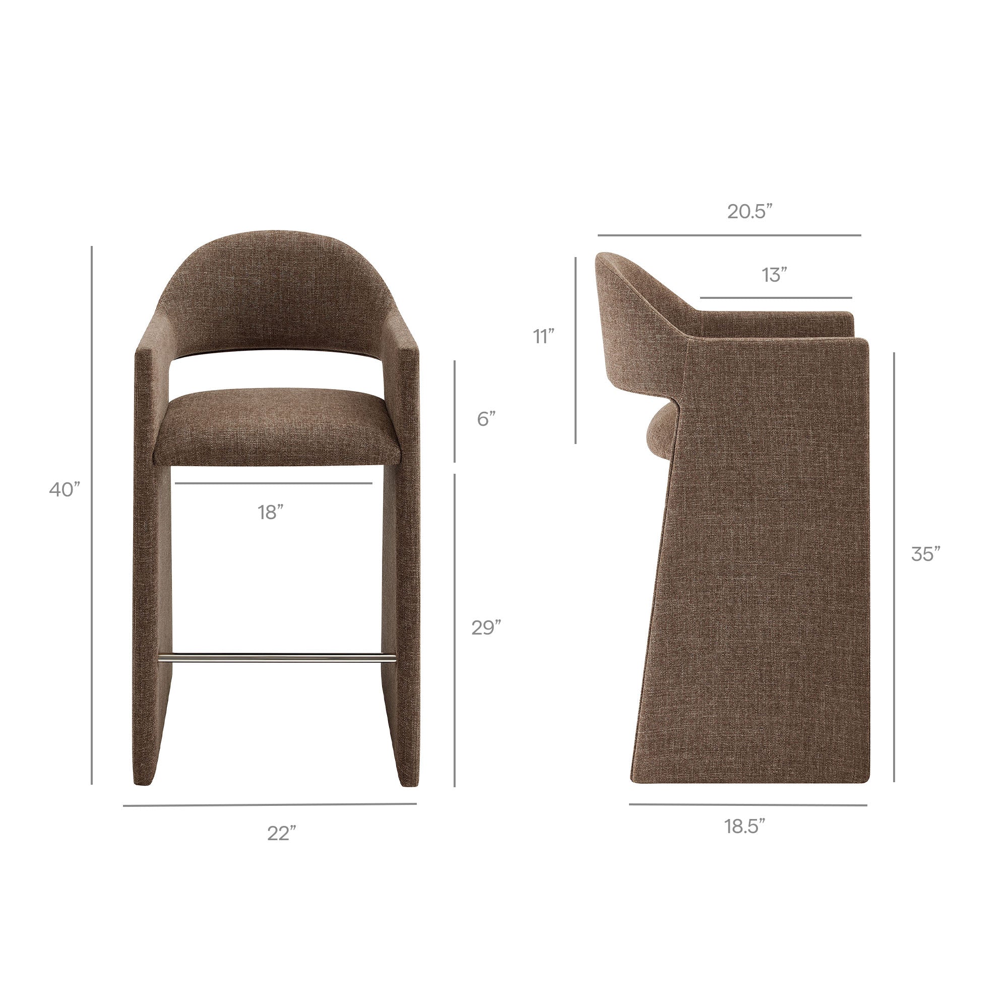 Modway EEI-7667 Talia 41 Inch 41 Inch Upholstered Fabric Bar Stool