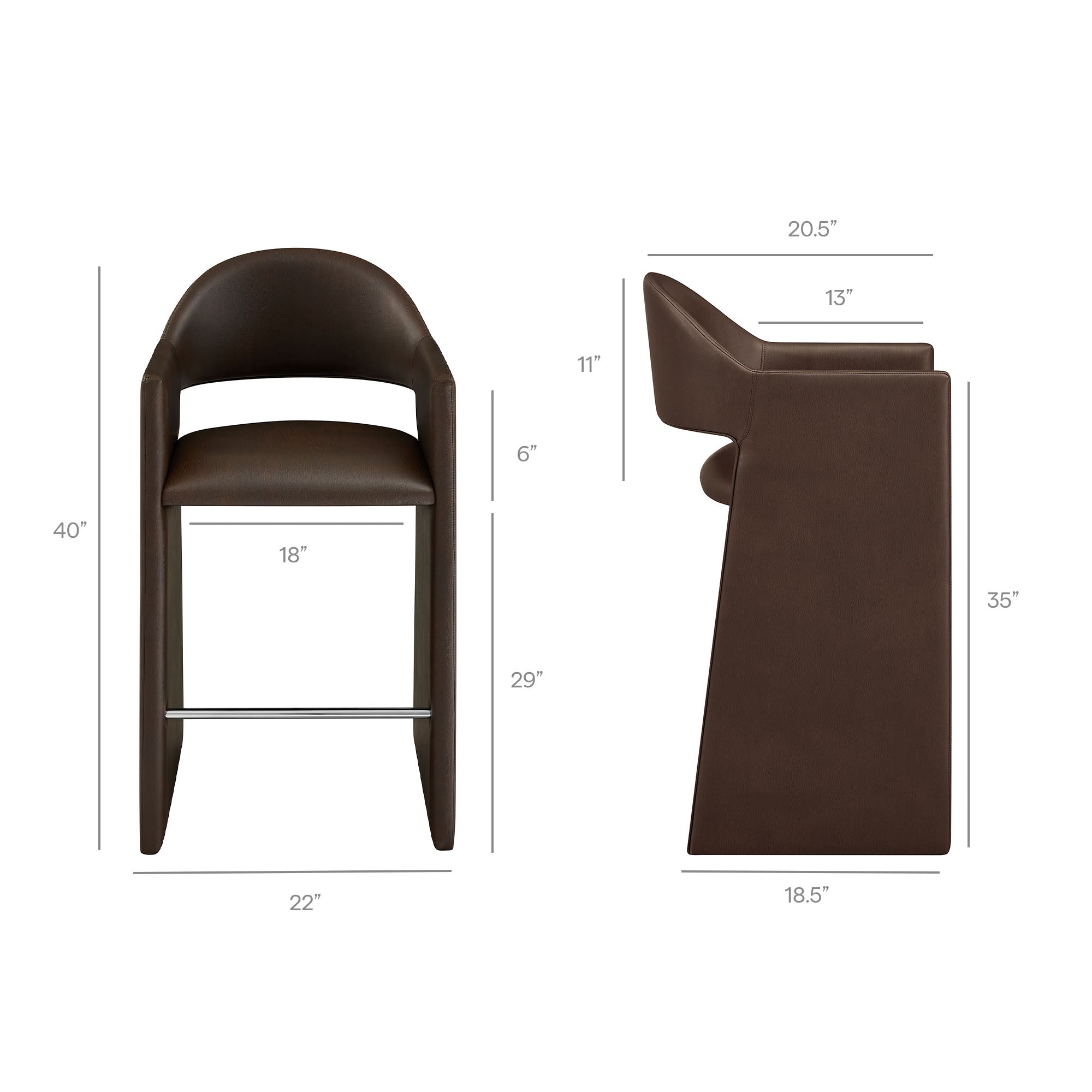 Modway EEI-7668 Talia 41 Inch Vegan Leather Bar Stool