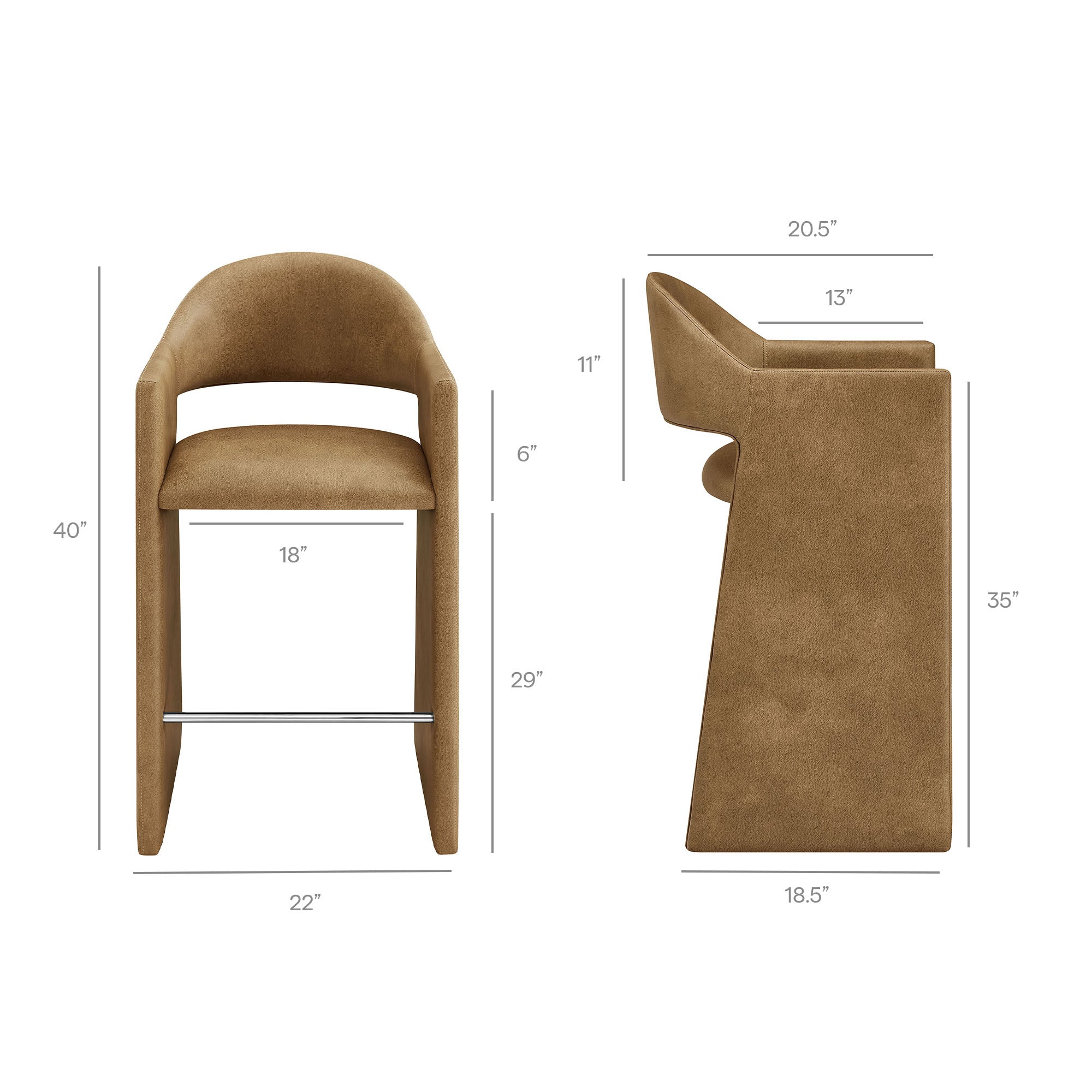 Modway EEI-7668 Talia 41 Inch Vegan Leather Bar Stool